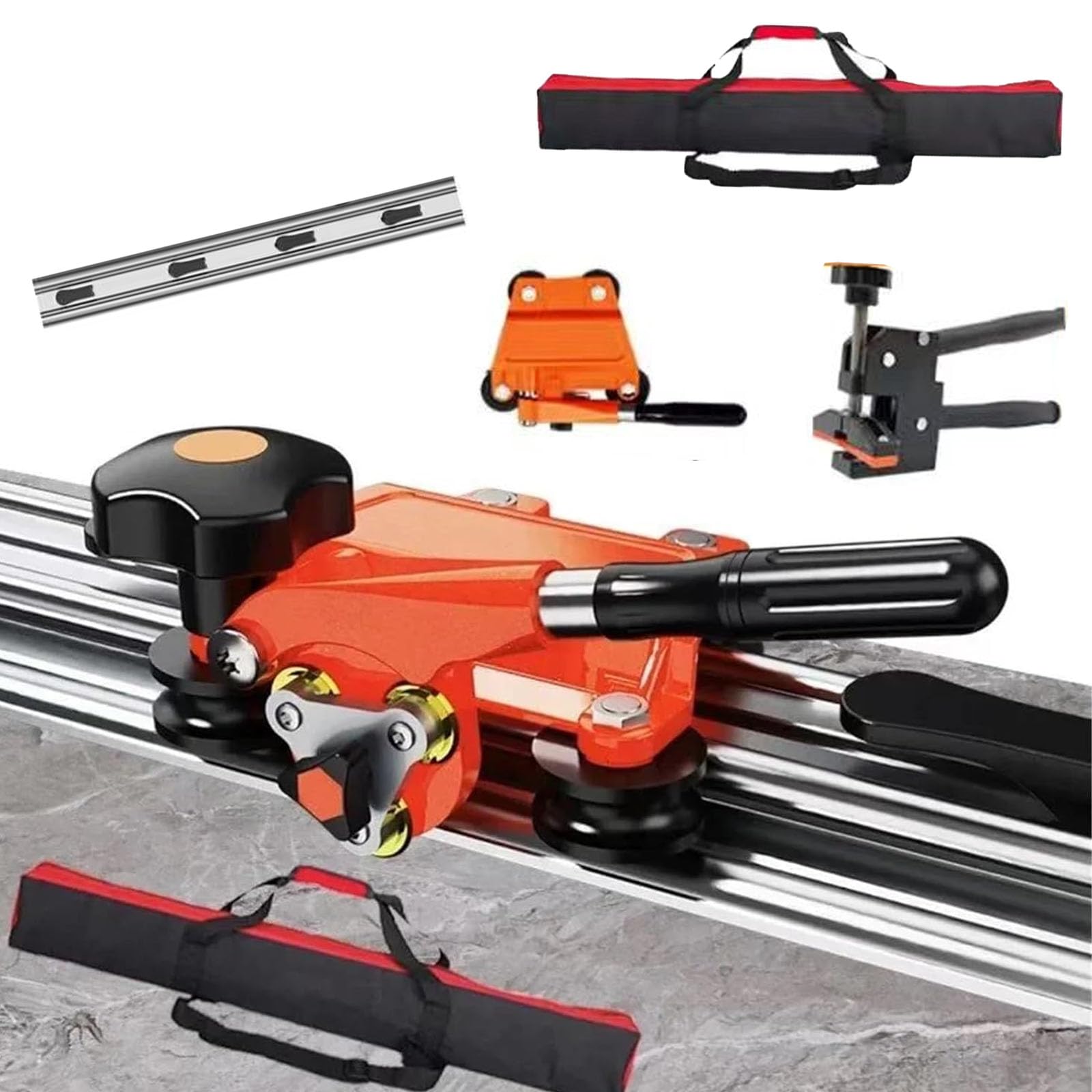 Coupe-carreaux avec ventouses et rail de 1.5m rotatif 4 axes pour dalle porcelaine