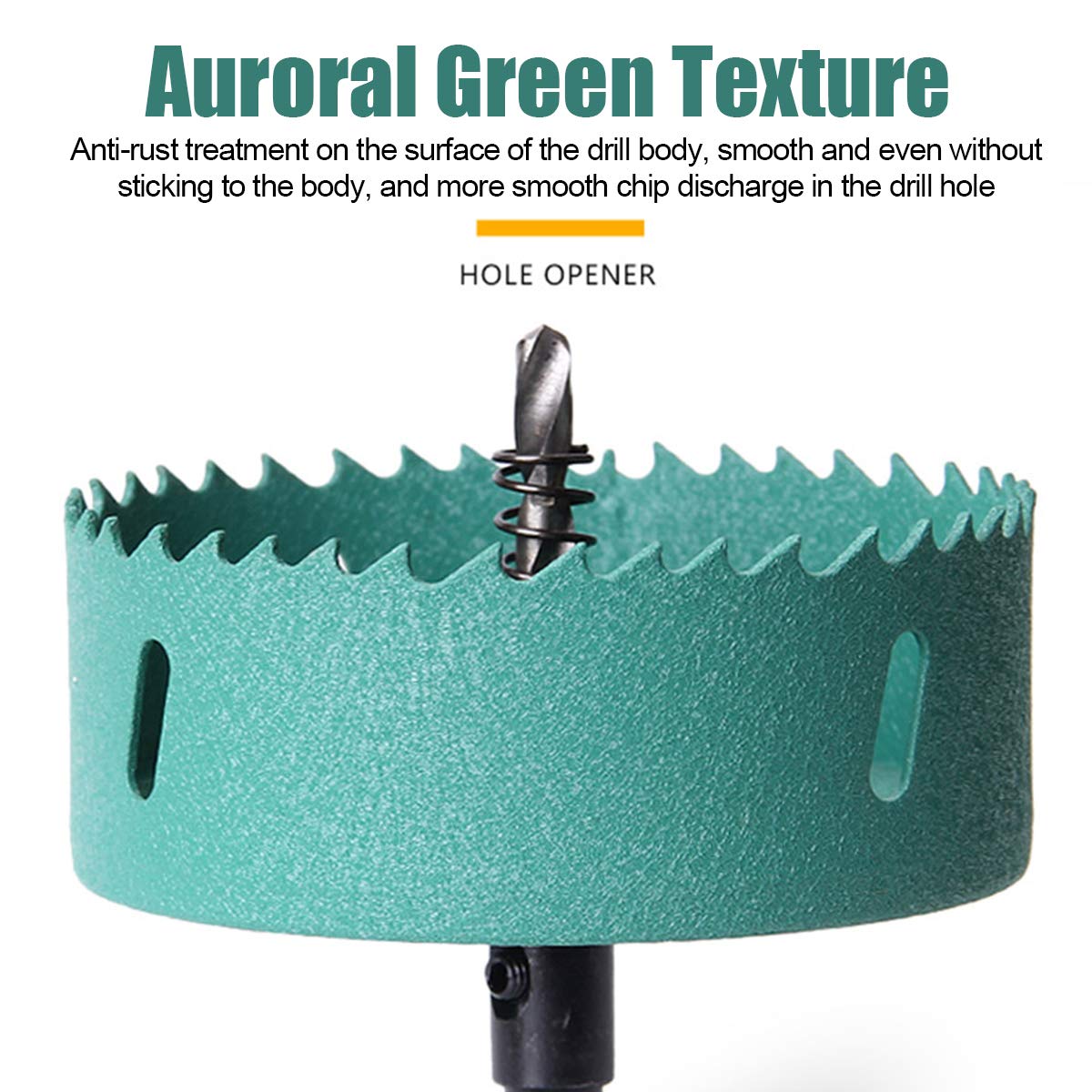 RanDal 10Pcs 16-40Mm Green M42 Hss Hole Saw Cutter Tooth Metal Cutter Set Abridor Brocas