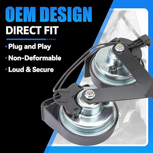 Miniatura 5 de Conjunto de bocina doble con soporte compatible con Ford F-150 FX2 FX4 Harley-Davidson King Ranch Lariat Platinum 3.5L 5.0L Piezas de repuesto