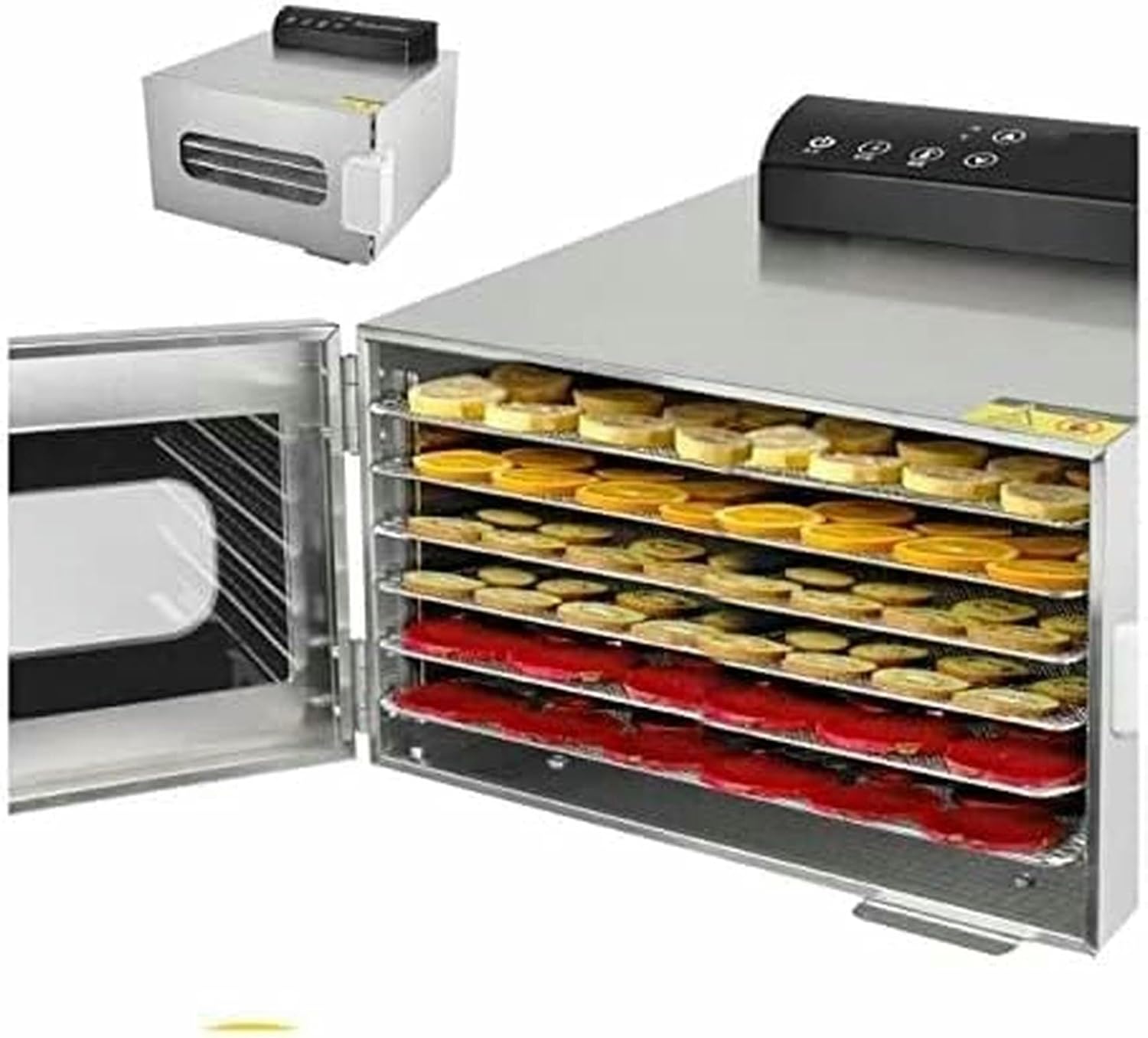 Stainless steel food dehydrator, snack dehydrator, fruit, vegetable, herb, meat