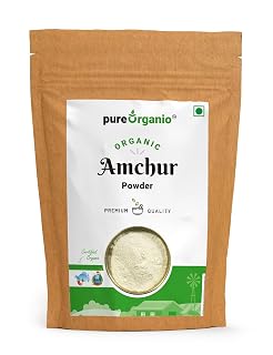 Pure Organio Organic Amchur Powder, Authentic Dry Mango Powder, Traditional Aamchoor Powder for Flavorful Indian Cuisine, NPOP Organic Certified Indian Spices (200 Gm)