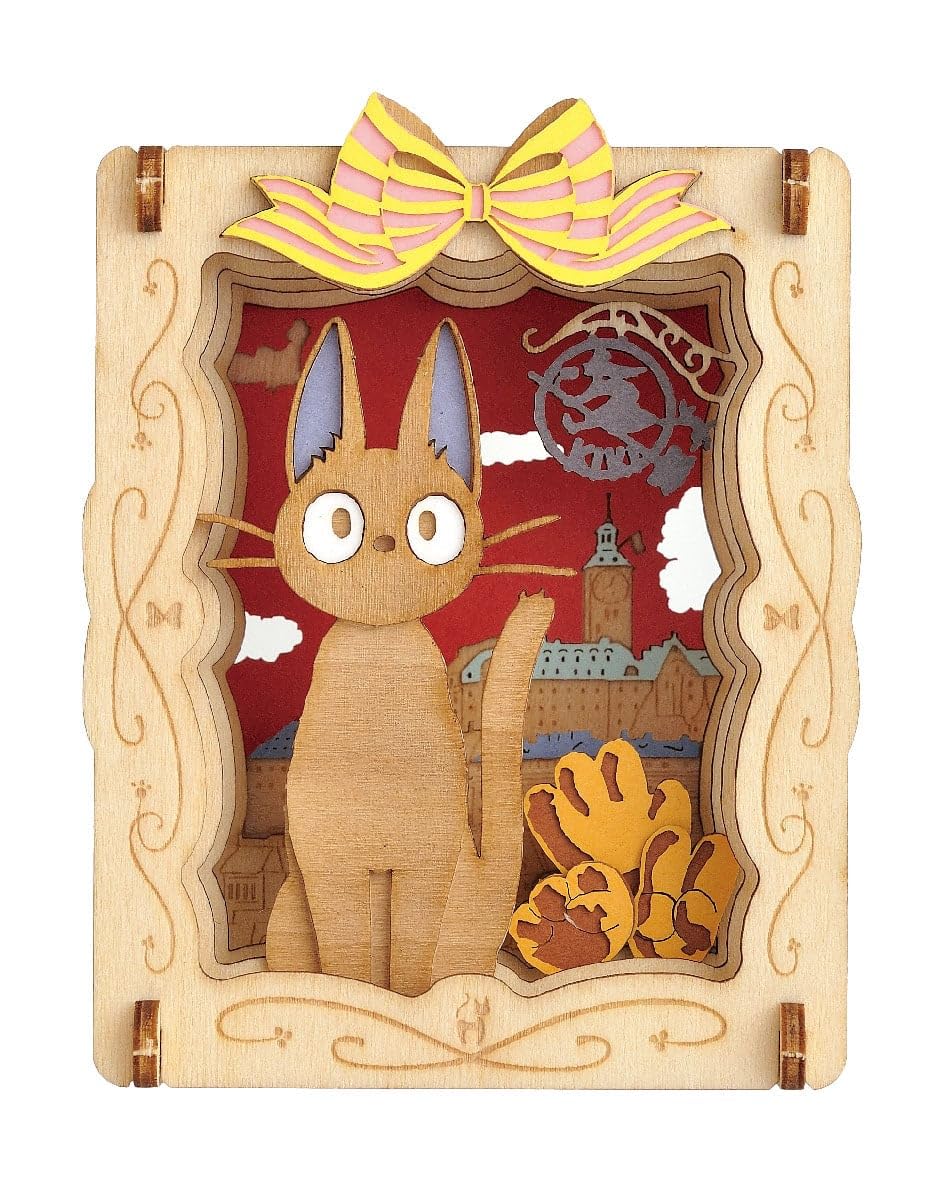 Ensky Paper Theater Wood Style Kiki's Delivery Service Jiji Black Cat PT-W04X