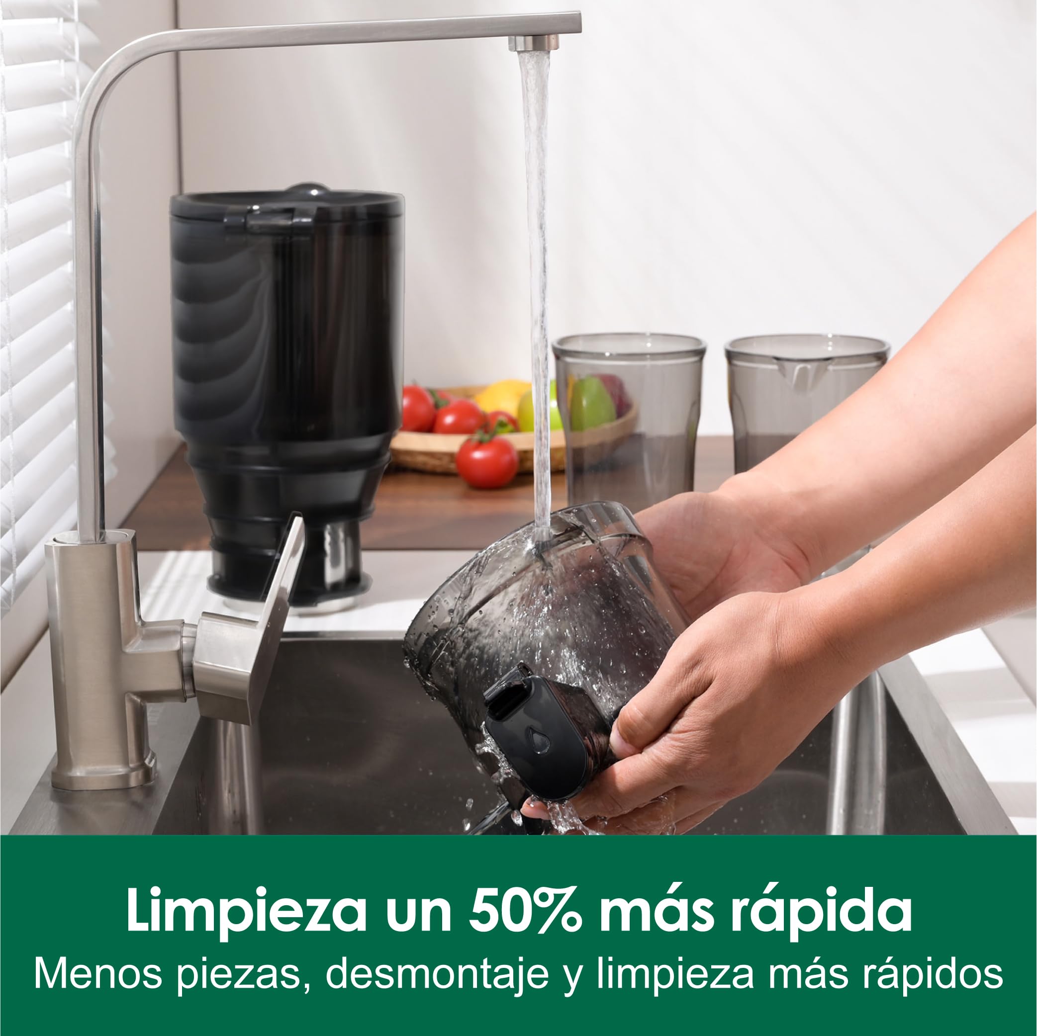 Fretta Extractor de Zumos y Verduras,Apertura de 135 MM y Capacidad de 1,8 L,Licuadora Prensado en Frio para Frutas y Verduras Enteras,250 W Juicer Machine, Sin BPA, Incluye 2 Vasos(Gris, 1, 8L)