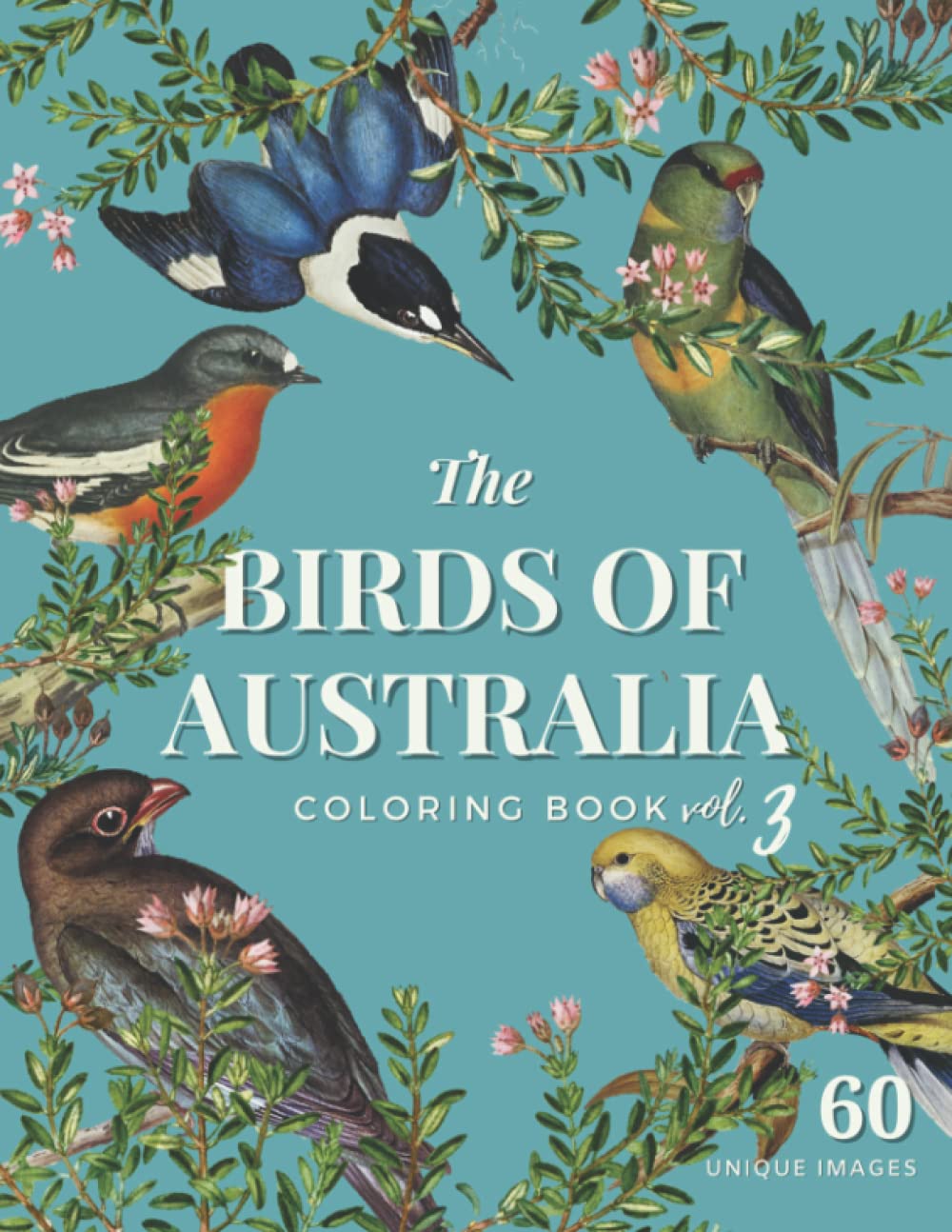 The Birds of Australia Vol. 3: Coloring Book with 60 Amazing Birds in Their Natural Habitats