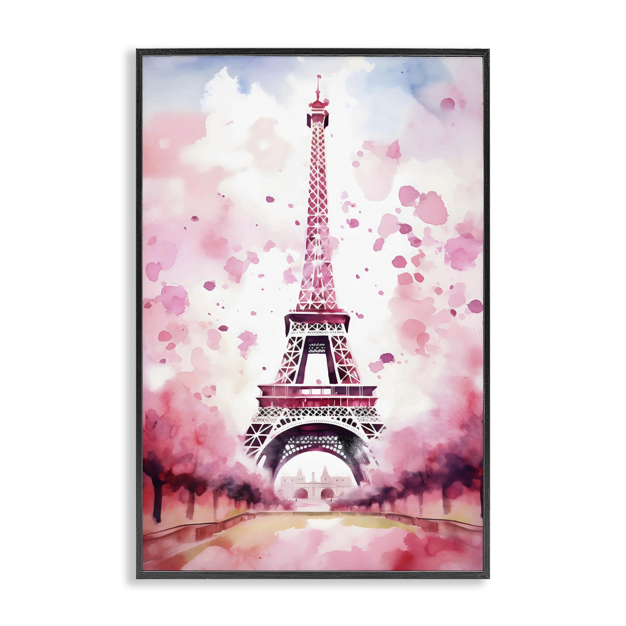 'Blush Watercolor Eiffel Tower'| Framed Giclee Art