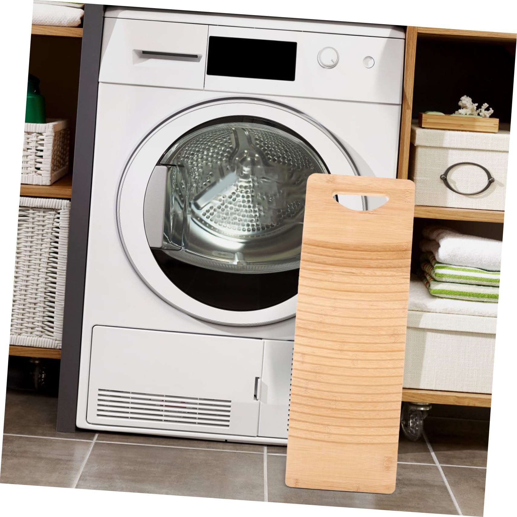 Cabilock ASSE per Lavare i Vestiti in bambù Naturale, Superficie Ondulata Antiscivolo, Delicata sui Capi, 50x18cm per Bucato in Casa