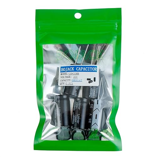 Miniatura 2 de BOJACK 18X35 mm 6800 uF 35 V 6800 MFD 20 aluminio condensadores electrolíticos paquete de 5 piezas