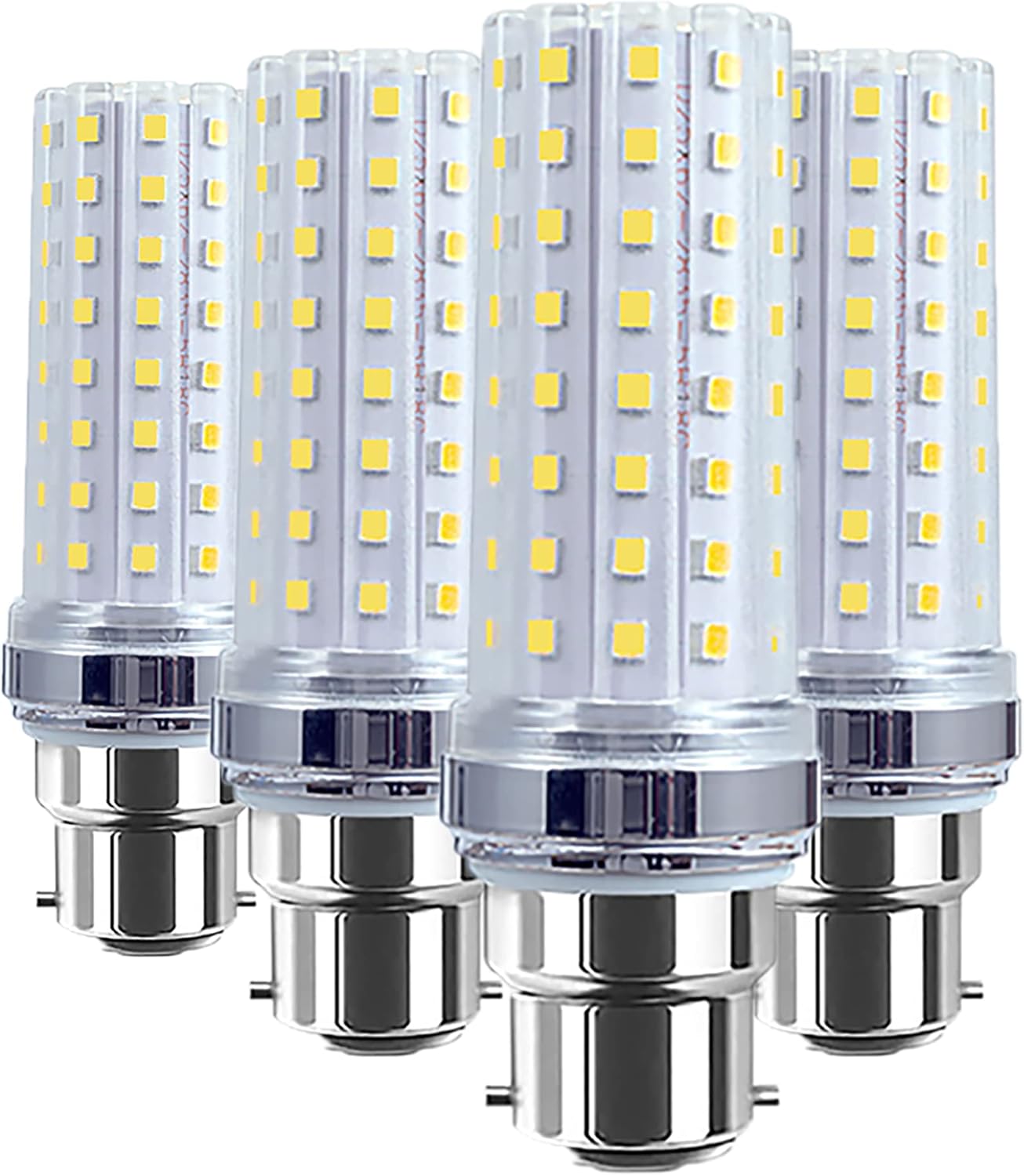 20W LED Candelabra Light Bulb B22 LED Corn Bulb Equivalent 180W Incandescent Bulb Not Dimmable Decorative Bulb for Ceiling Fan Pendant Light Chandelier Light 4000K Neutral Light AC85-265V 4 Pack