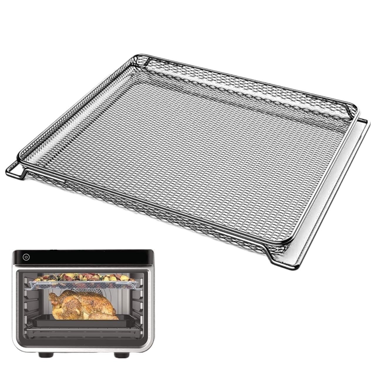 Cesta para Freír Metal Cesta de Malla for Horno freidora Aire for freír y deshidratar al Cestillo Freidora