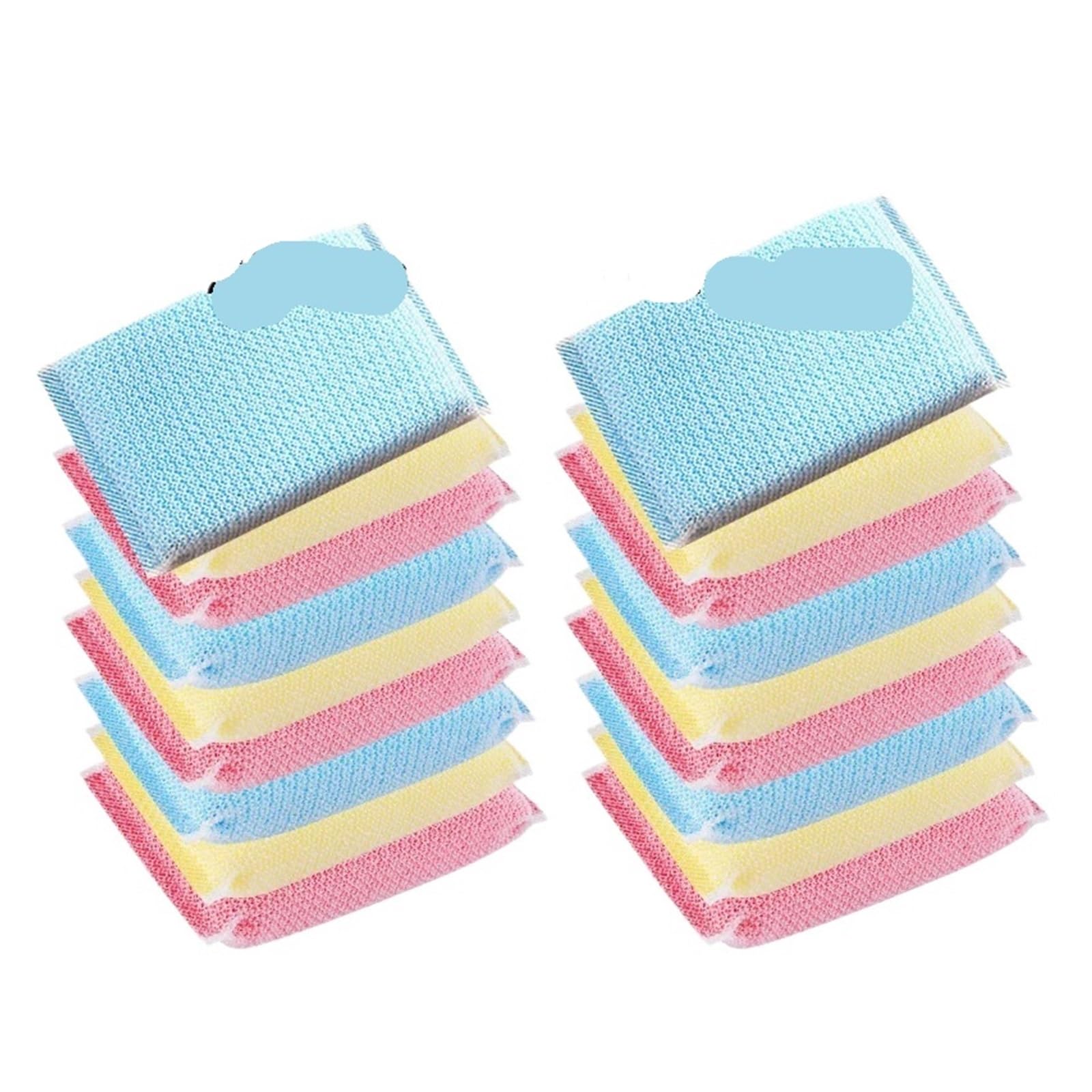5/20 Stücke Geschirrspülschwamm Reinigung Dickes Pad Küche Schrubben Geschirrtuch Mehrzweckbürste Geschirrspülen Saugfähig(Random Color 20pcs)