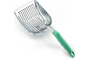 DuraScoop® Premium Multicat Cat Litter Scoop | Solid Metal | Litter Box Tray Pan Sifter