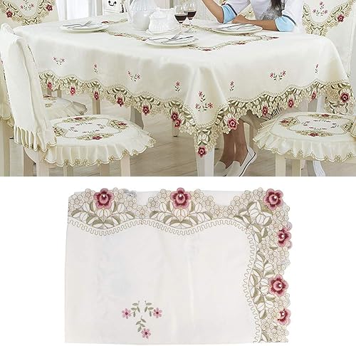 Miniatura 3 de Mantel a prueba de polvo, mantel rectangular, mantel de estilo europeo para decoración de mesa de comedor y cocina (S), mantel rectangular, mantel a