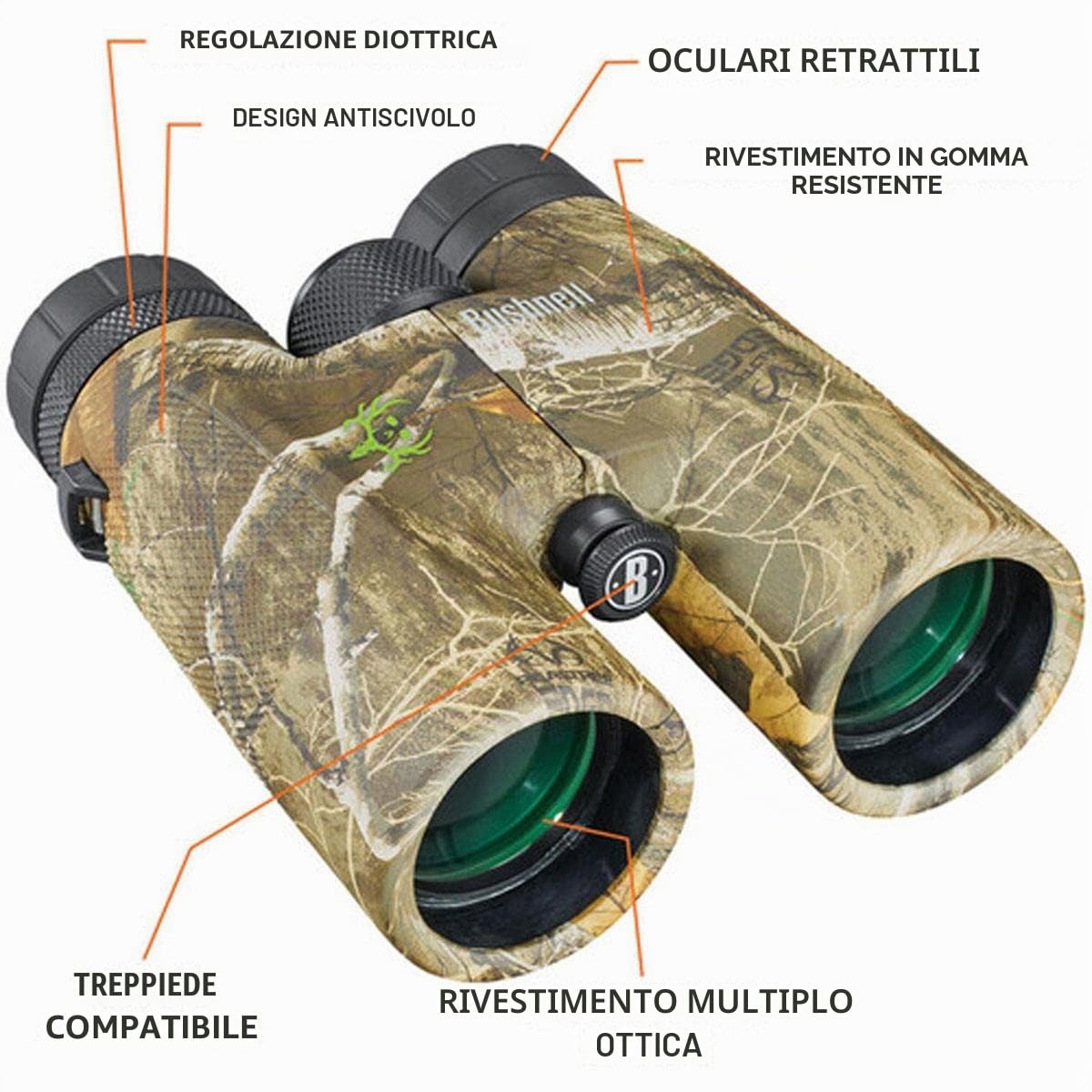 Bushnell - Powerview - 10x42 - Prisma a tetto - Impermeabile - Osservazione degli uccelli - Fauna selvatica - All'aperto - Binocolo - Viaggi - 141042RB
