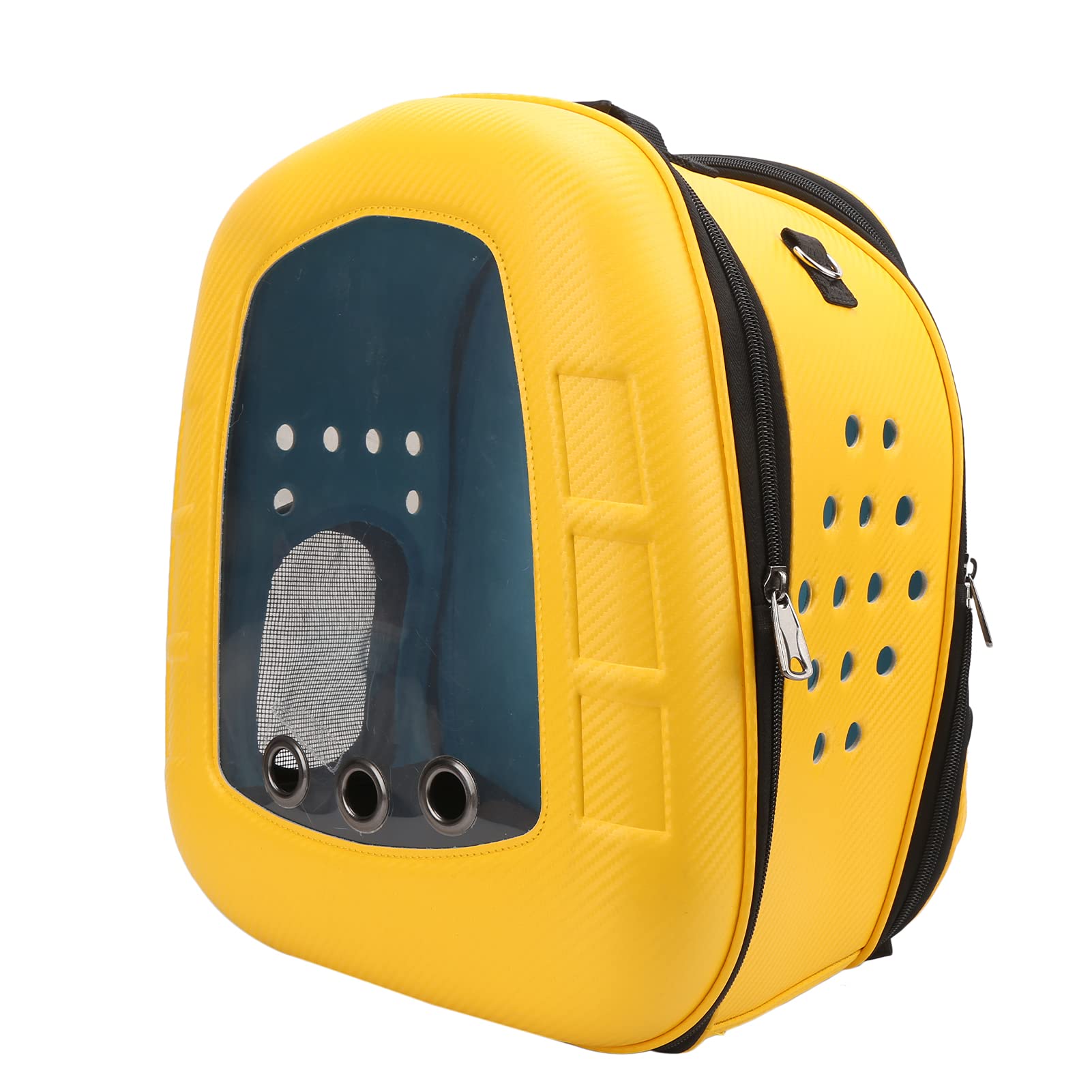 Qcwwy Zaini Gabbie per Gatti Trasportino per Gatti di Piccola Taglia Cani Viaggi Escursionismo Mani Libere con Spallacci Ergonomici Capsula Spaziale Zaino per Animali Domestici EVA Traspirante