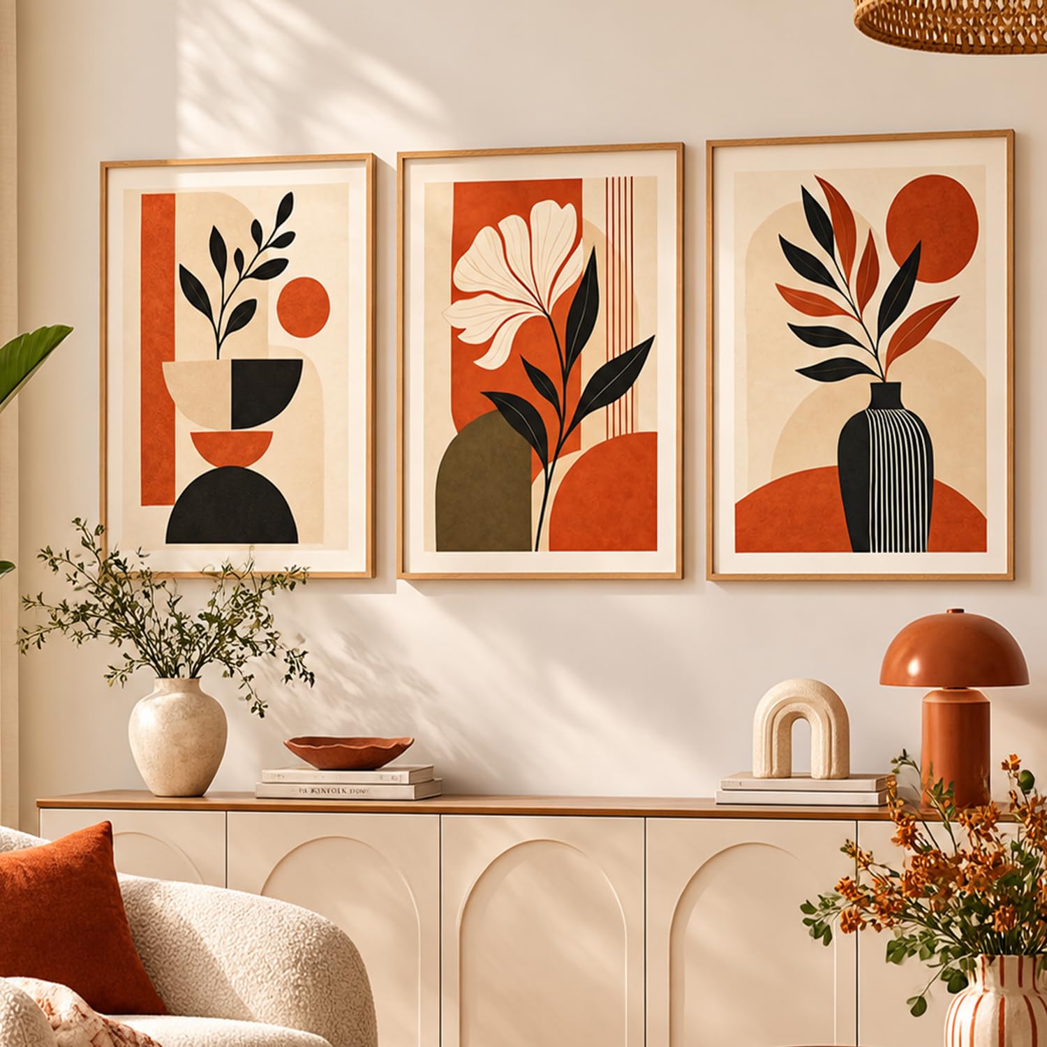 BOHO Wall Art Set - 3 Minimalist Frames -21 BOHO Wall Art Set - 3 Minimalist Frames -21