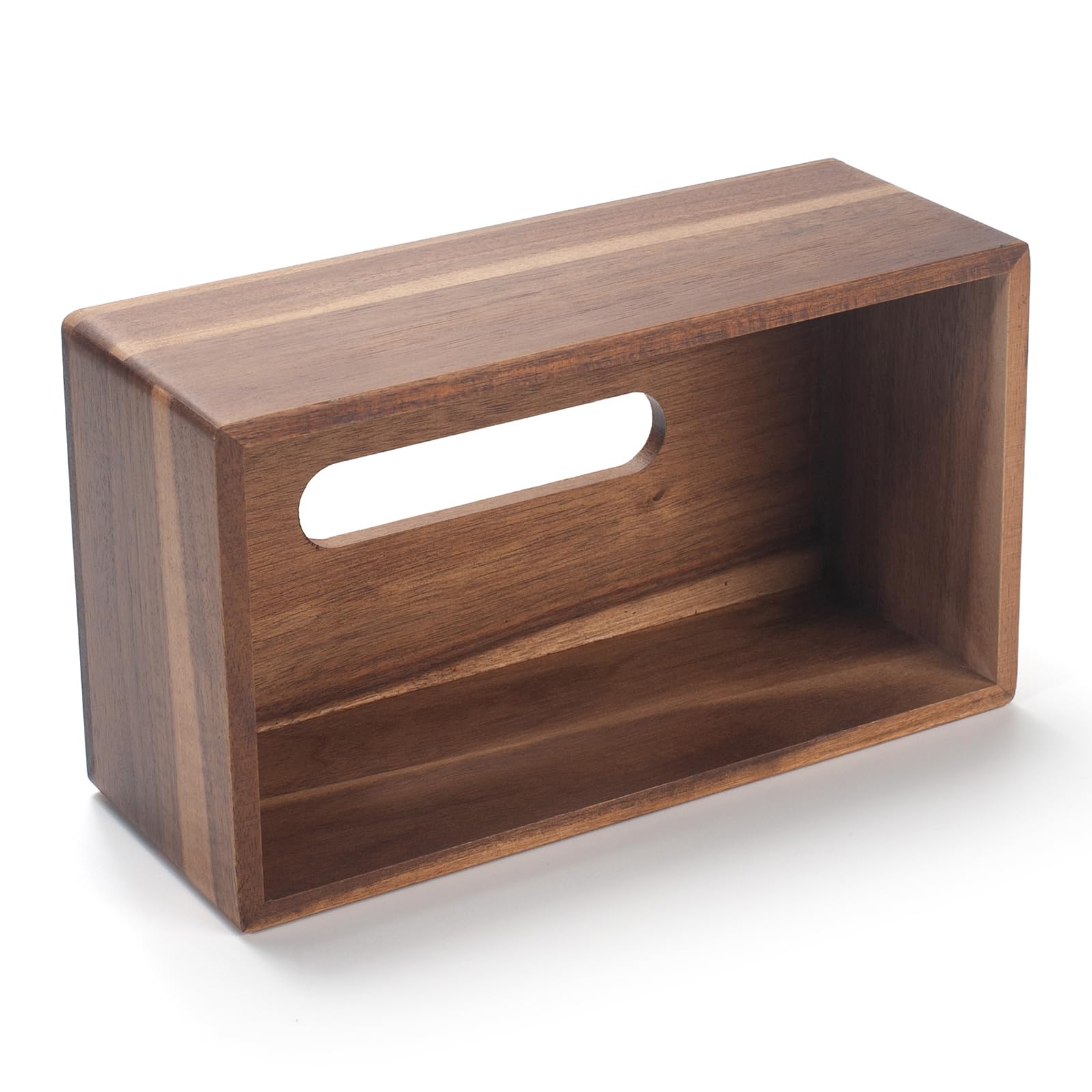 Scatola per Fazzoletti in Legno Rettangolare, Scatola per Salviette in Legno, Scatola da Fazzoletti Decorativa per Bagno, Soggiorno, Cucina (25 x 14 x 9.5 cm)