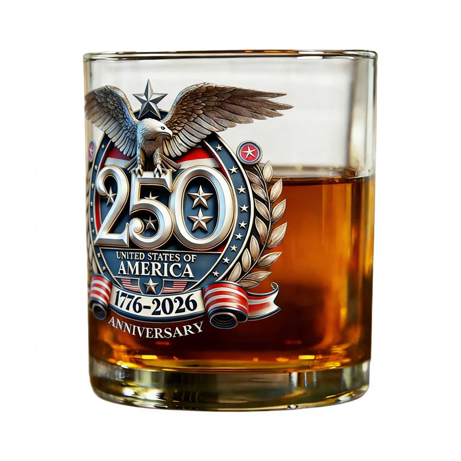 Hrtyvhin Large Capacity Whisky Soaking Bottle Celebrating US Semiquincentennial Wine Glass for Event Gathering Party Historical Liquor Bottle