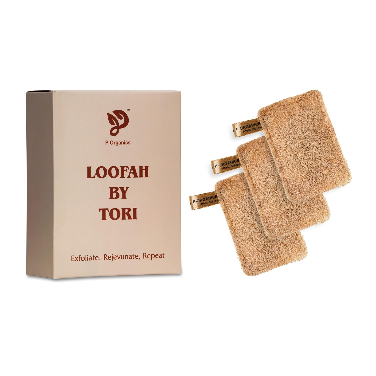 Natural Tori Loofah (Pack of 3) – Eco-Friendly, Biodegradable Bath Sponge for Exfoliating & Glowing Skin – Ayurvedic Skincare-image-36