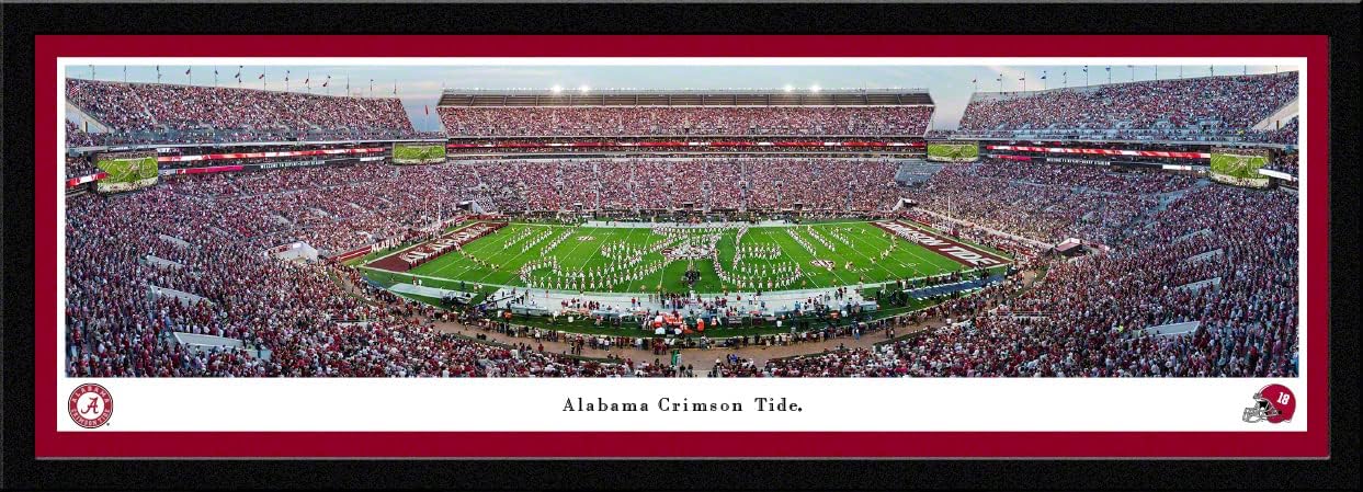 Alabama Football, Band Logo - Panoramic Wall Decor and Posters by Blakeway Panoramas