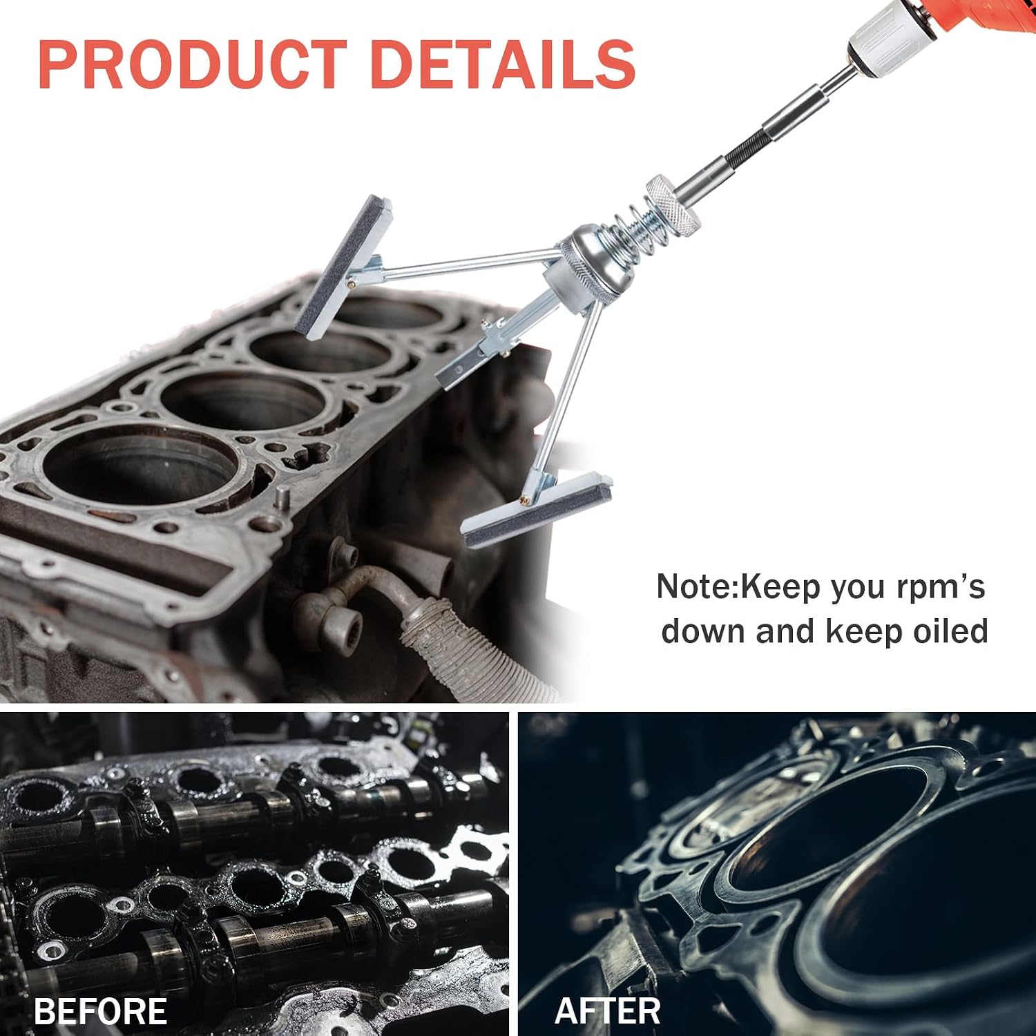 7PCS Cylinder Hone Tool Set, Engine Cylinder Honing Tool Kit
