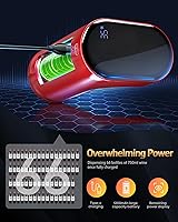 Vista 6 de Decantador de vino eléctrico 5 en 1 y dispensador inteligente de licor, esencial para fiesta de Pascua, aireador automático con dosificación de Rojo