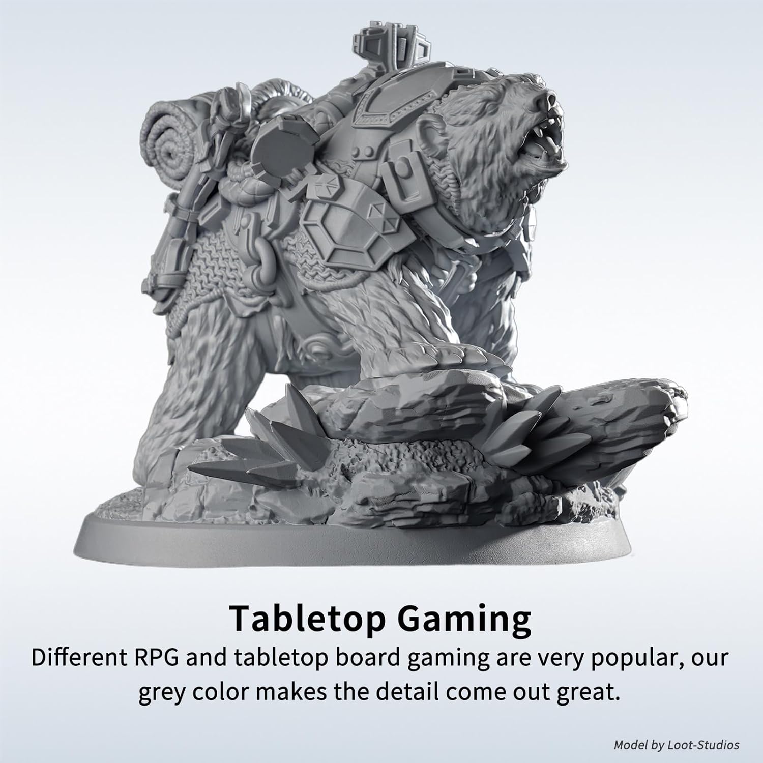 Chitu Systems Conjure Sculpt Resin 3D Printer High-Detailed with Very Clear Detail Performance, Best-Resin for Miniatures and Display Pieces LCD 3D Printing (Grey, 2000g)