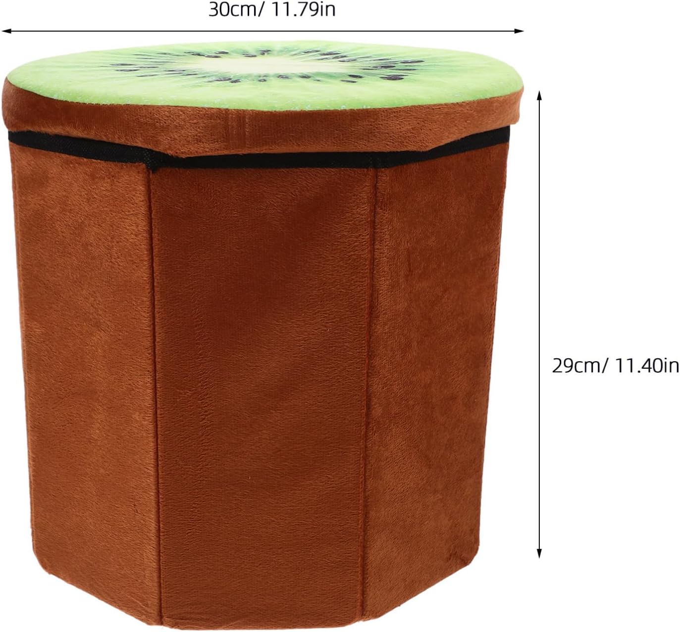 Levemolo Small Fruit Storage Folding Storage Bench Fruit Velvet Seat Box Easy Assembly Home Decor