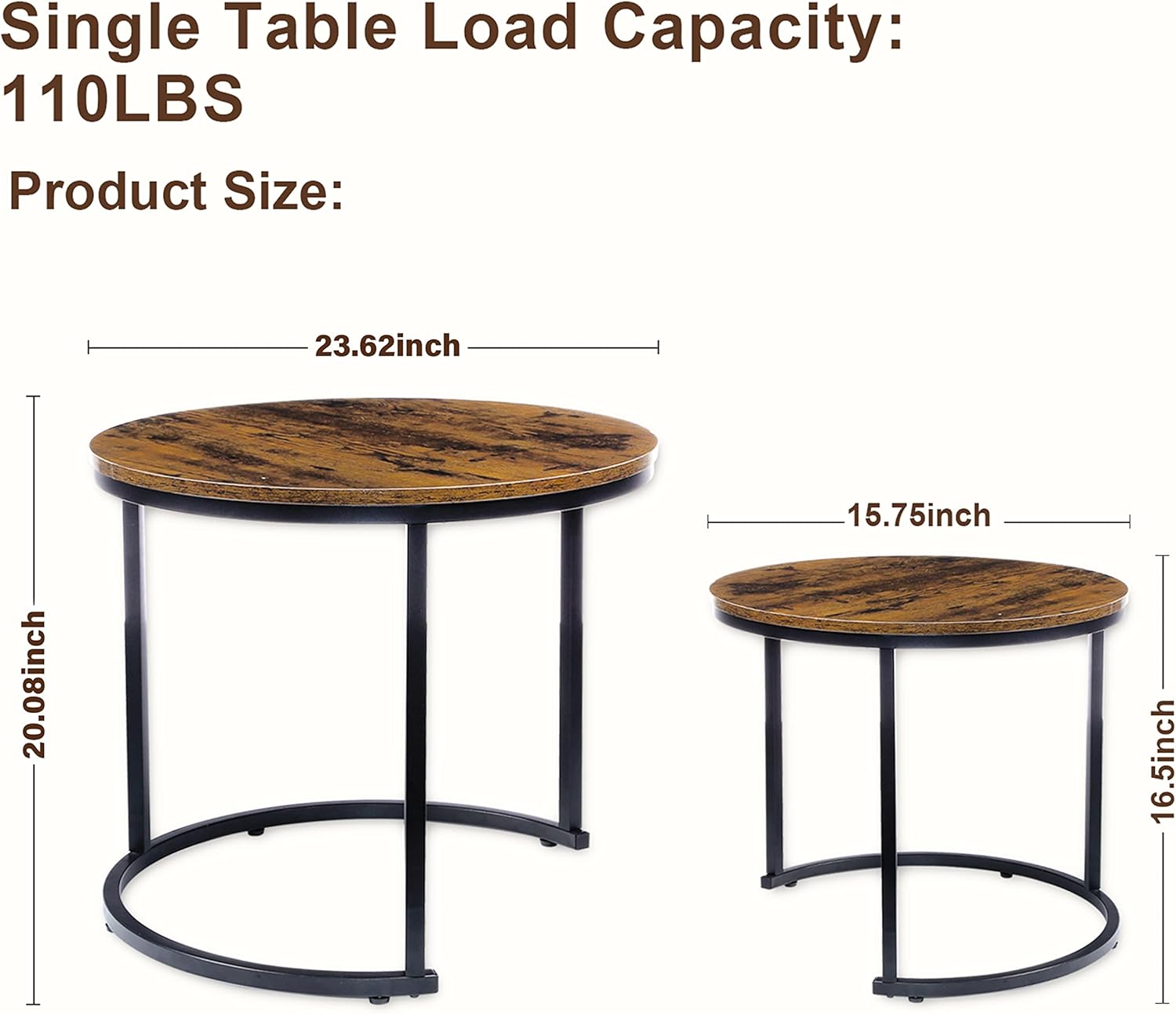 YSSOA Storage Shelf for Living Room and Office, Easy Assembly, Black (Home Coffee Table)