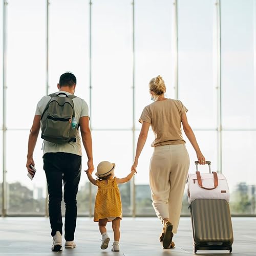 Miniatura 8 de Mochila para pañales, bolsa de pañales de viaje para mamá con correa para el hombro, bolsa de hospital, bolsa de bebé de fin de semana para mamá