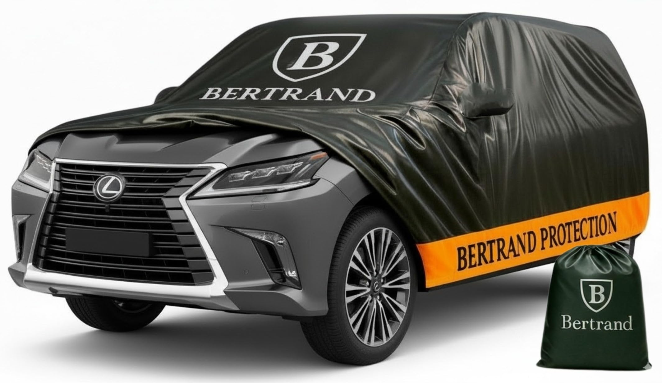 BERTRAND Premium SUV Car Cover 207x77 - Size - S3 - Waterproof All Weather Mirror Pockets Door Zipper