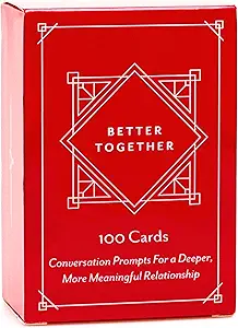 BETTER TOGETHER Couples Conversation Cards Game – 100 Romantic & Deep Questions for Date Night – Relationship Building Card Game for Him & Her – Anniversary, Bridal Shower, Valentine’s Gift, Series