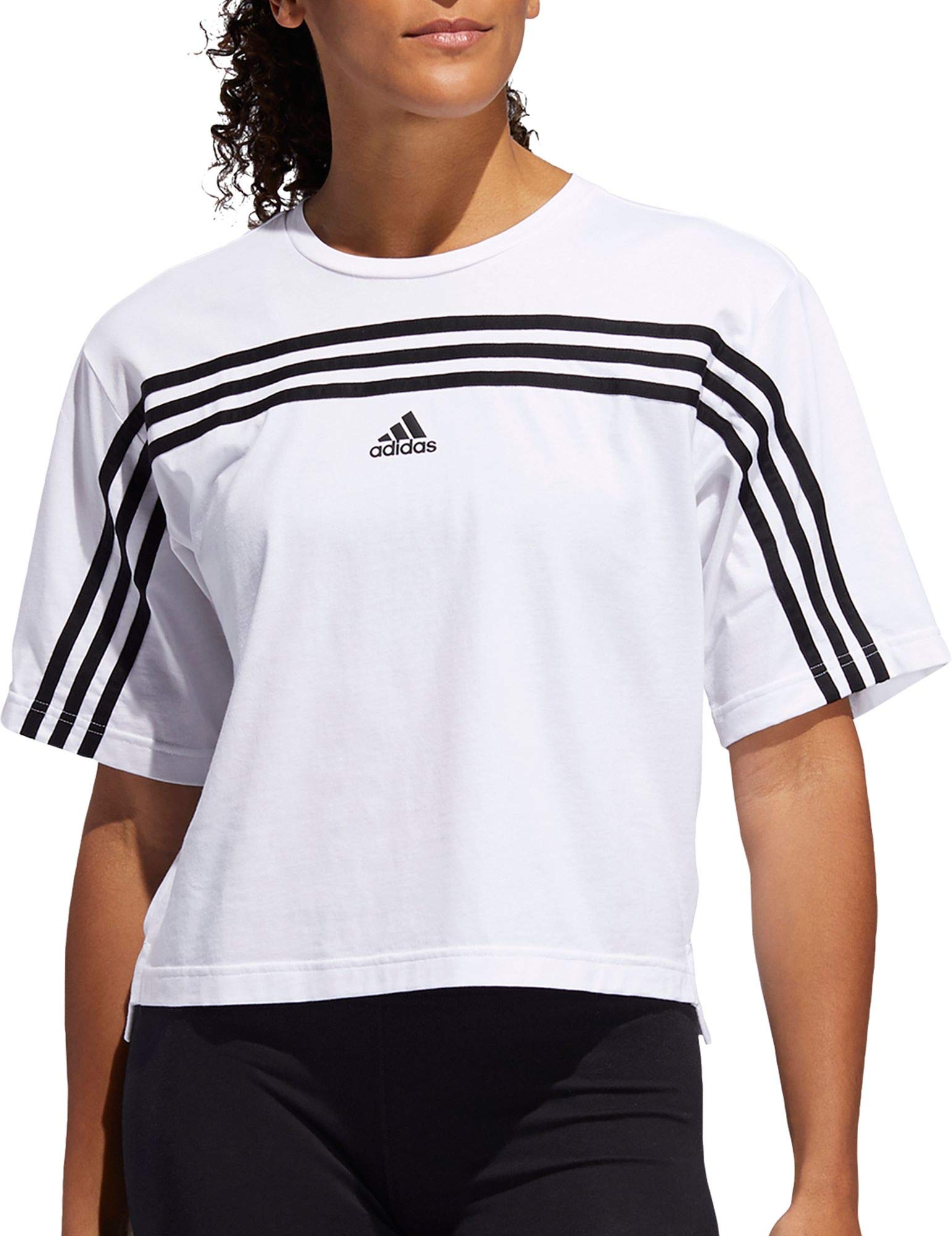 adidasWomen's Must Haves Ringer 3-Stripes T-Shirt