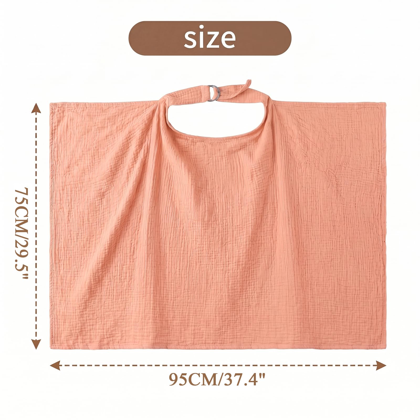 Couverture d'allaitement, 100% coton, tablier d'allaitement, couverture d'allaitement Allaitement (Rose)
