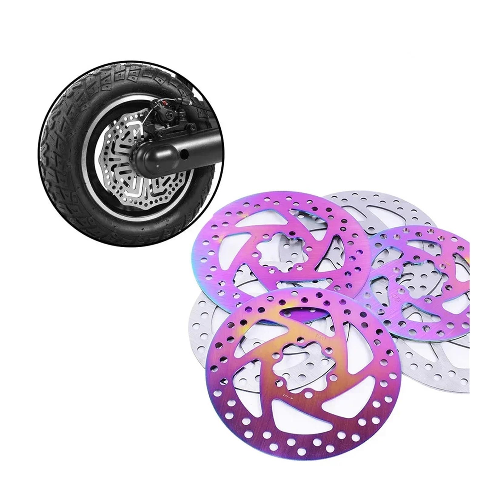 1pc 140 Millimetri Disco Freno Compatibile con Ninebot F20 F30 F40 Compatibile con Scooter Elettrico Freno A Disco E-Scooter Accessori Parti(145MM)