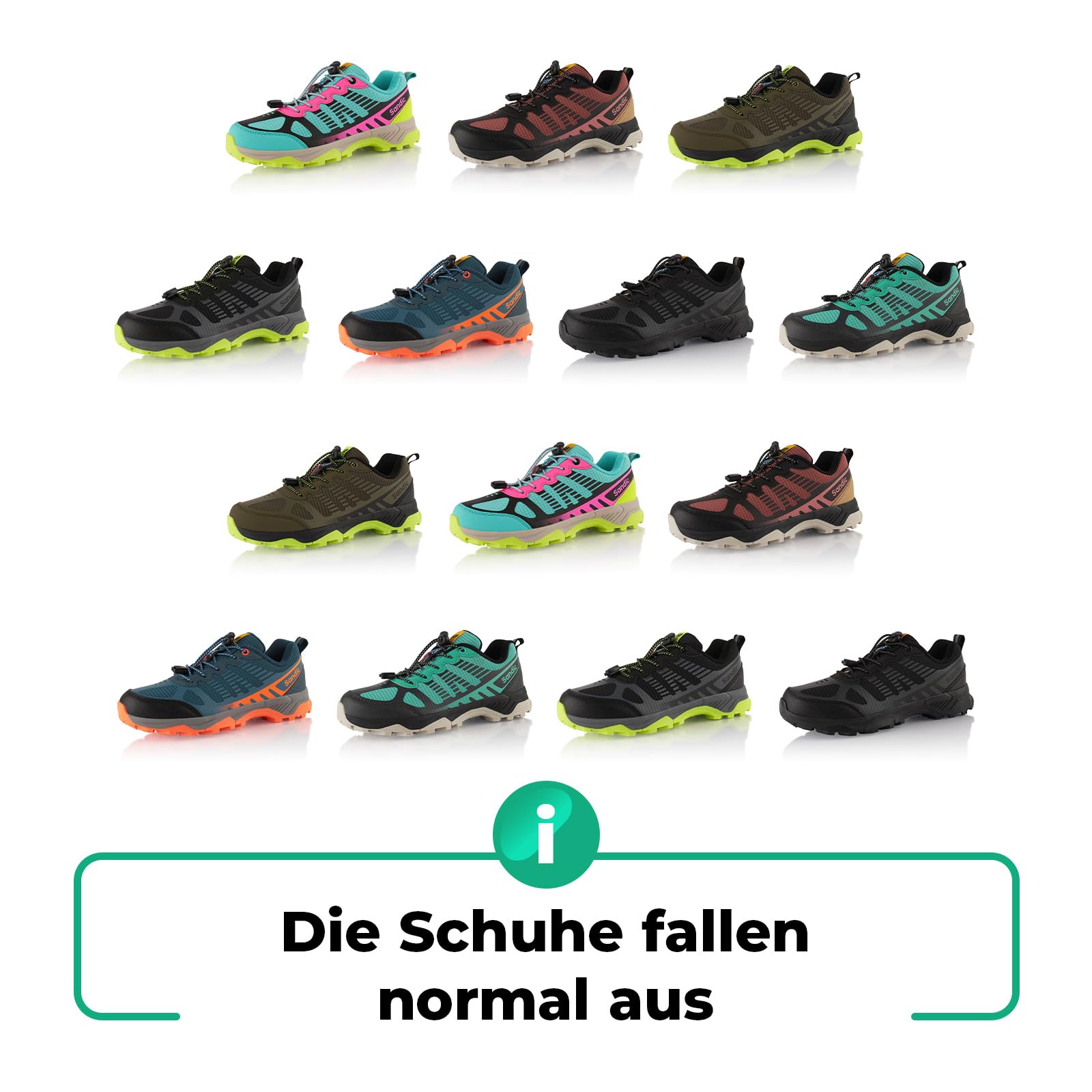 Fusskleidung® Damen Herren Wanderschuhe Trail Running Trekkingschuhe