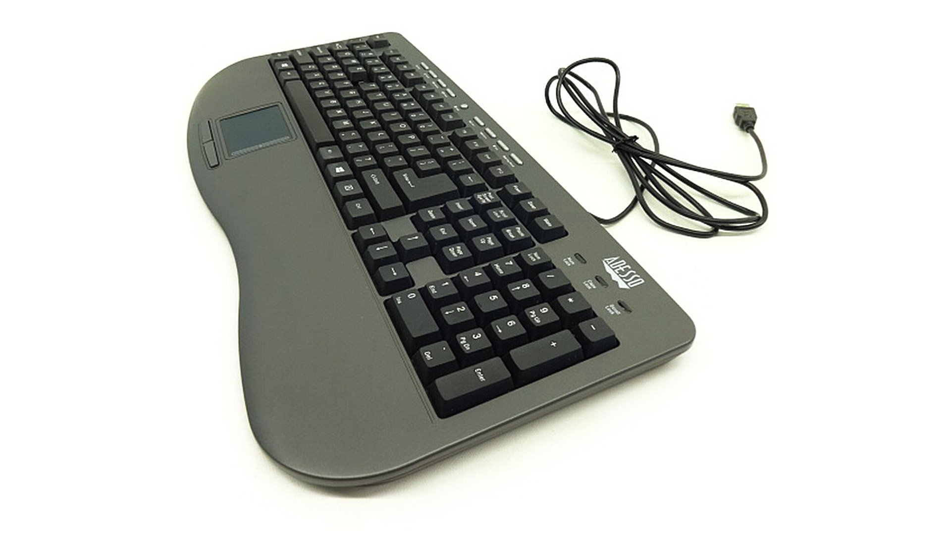 Adesso Win-Touch Pro USB Keyboard with Wristsaver (AKB-430UG),Gray