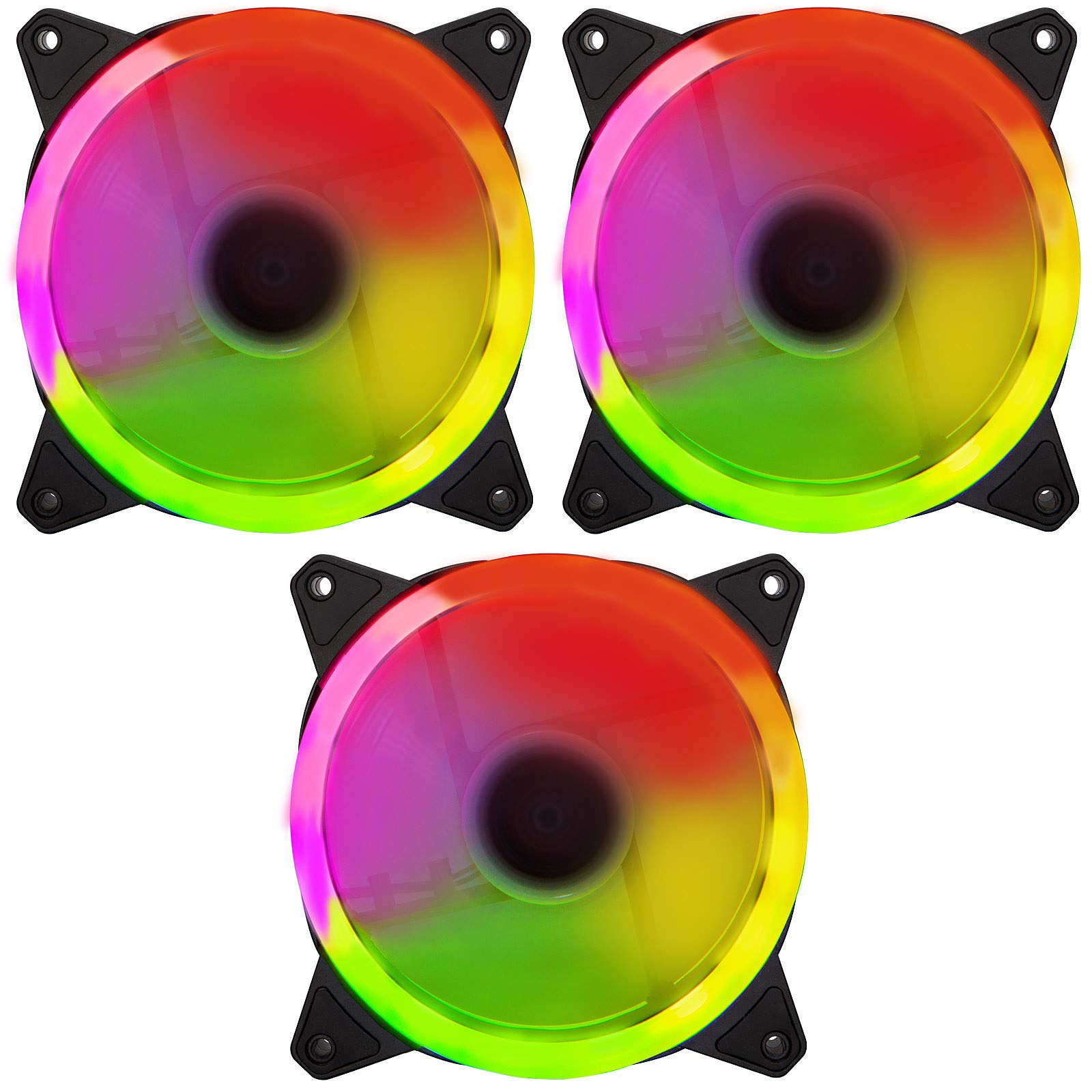Lot de 3 Ventilateurs de boitier Xigmatek Galaxy II Elite RGB (Noir)