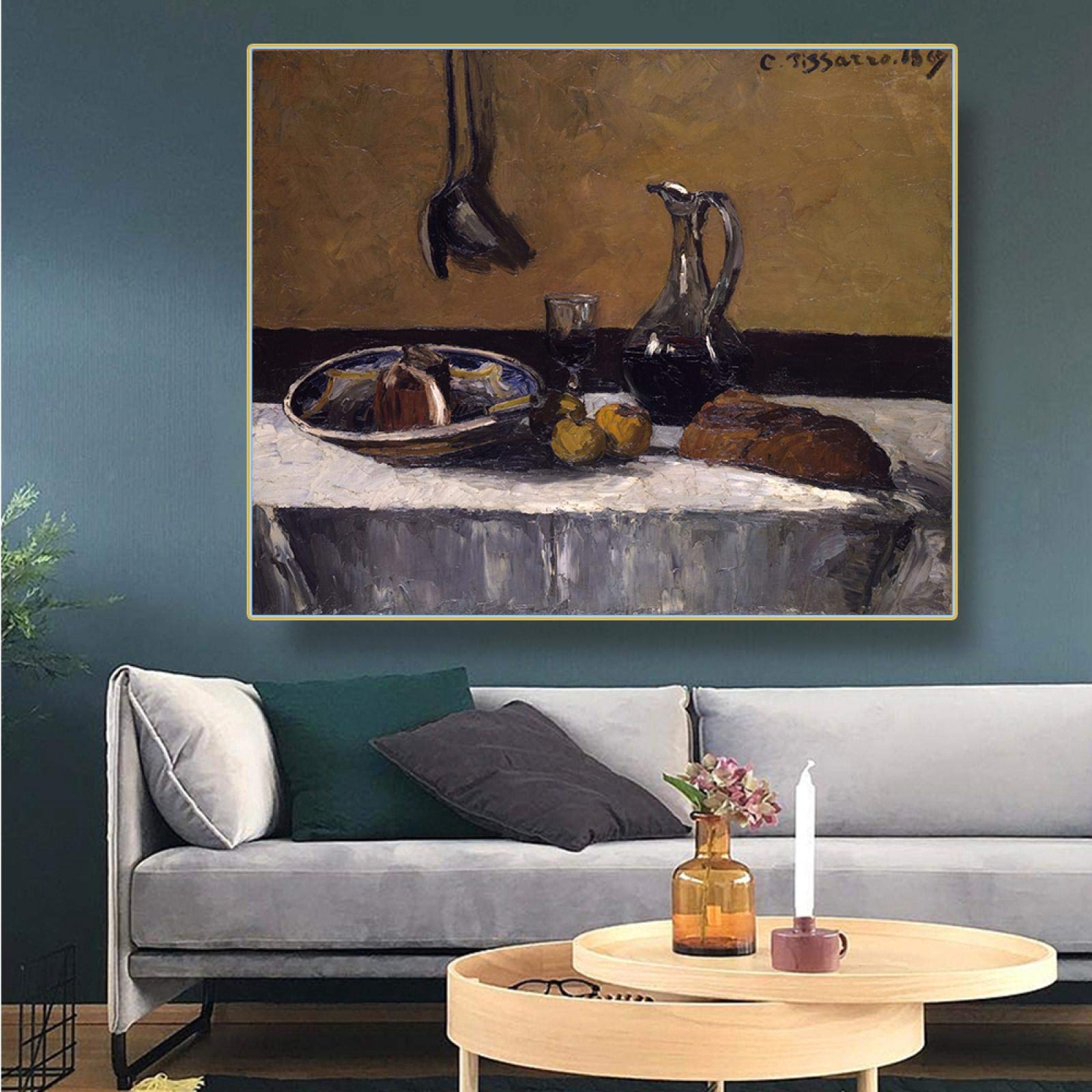 Amazon｜モダンな壁の装飾カミーユ・ピサロ《静物》キャンバスウォール
