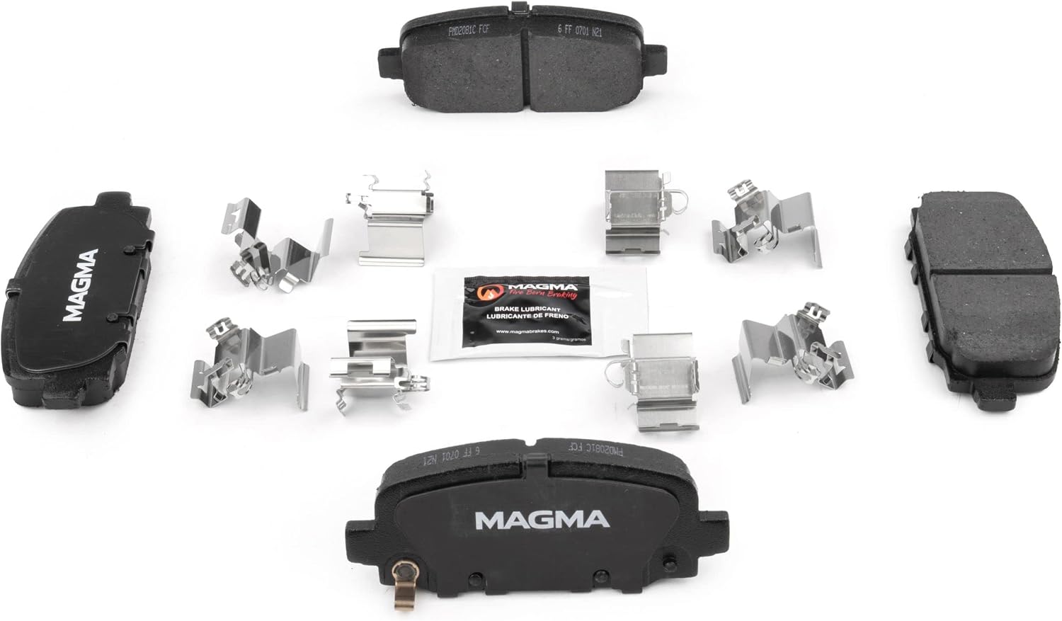 MAGMA Premium PMD2081C Ceramic Brake Pads, Rear