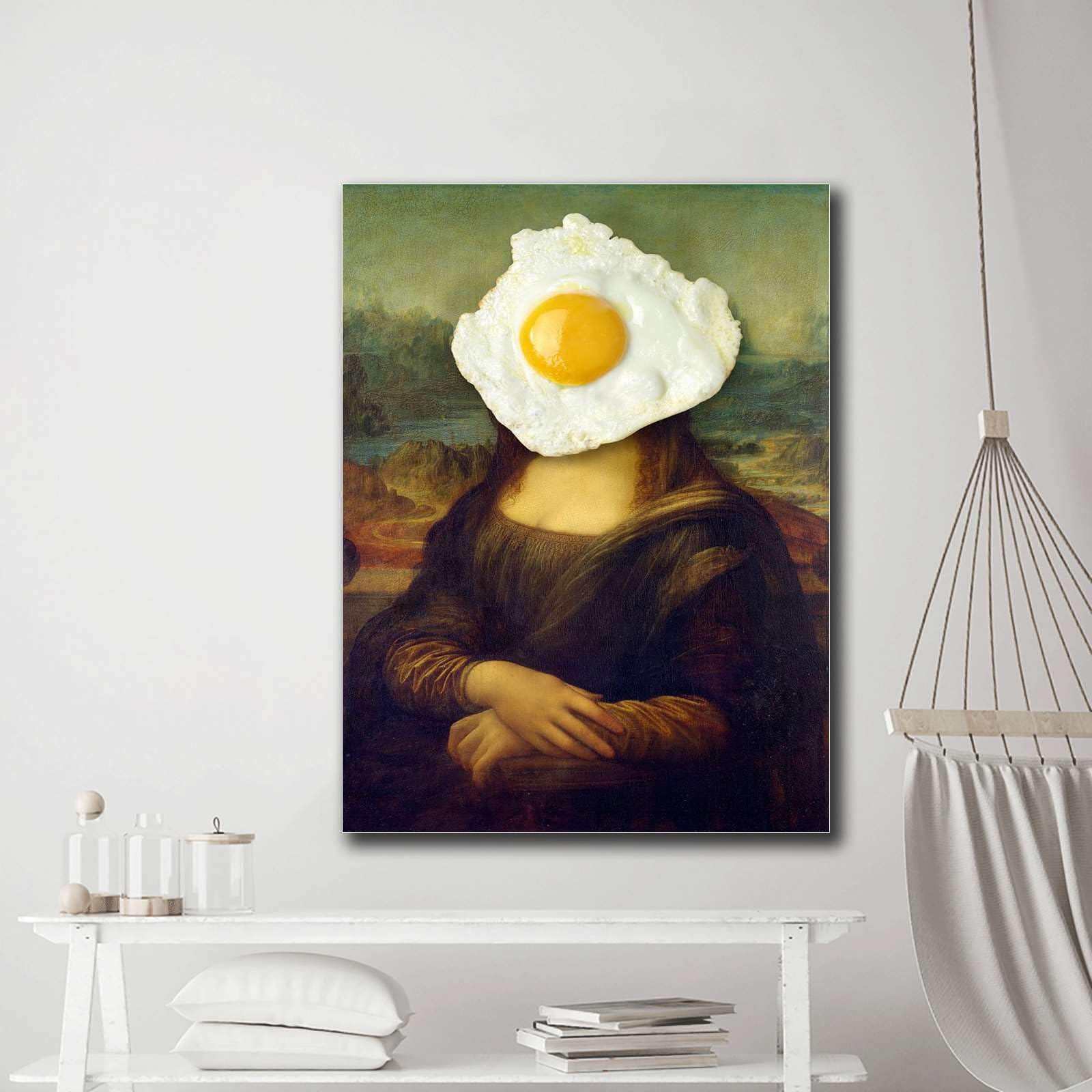 Amazon.com: SFXLUCART Wall Art Canvas Print Vintage Mona Lisa with