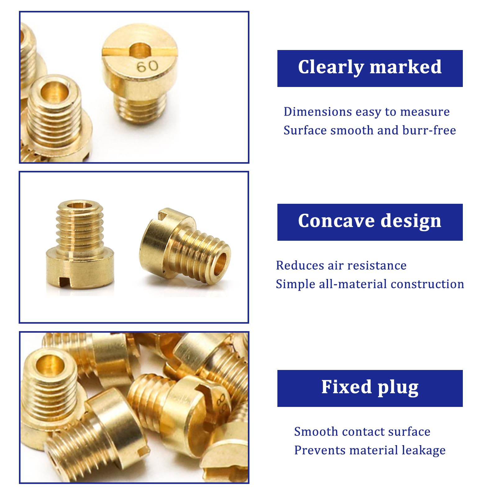Vergaser Düsen M6, 20 Stück Hauptdüsenset Satz M6 Vergaserdüsen Gasdüsen (40-88)40 42 45 48 50 52 55 58 60 62 65 68 70 72 75 78 80 82 85 88 Vergaser Düse für Motorrad Roller Schaltmoped - 4