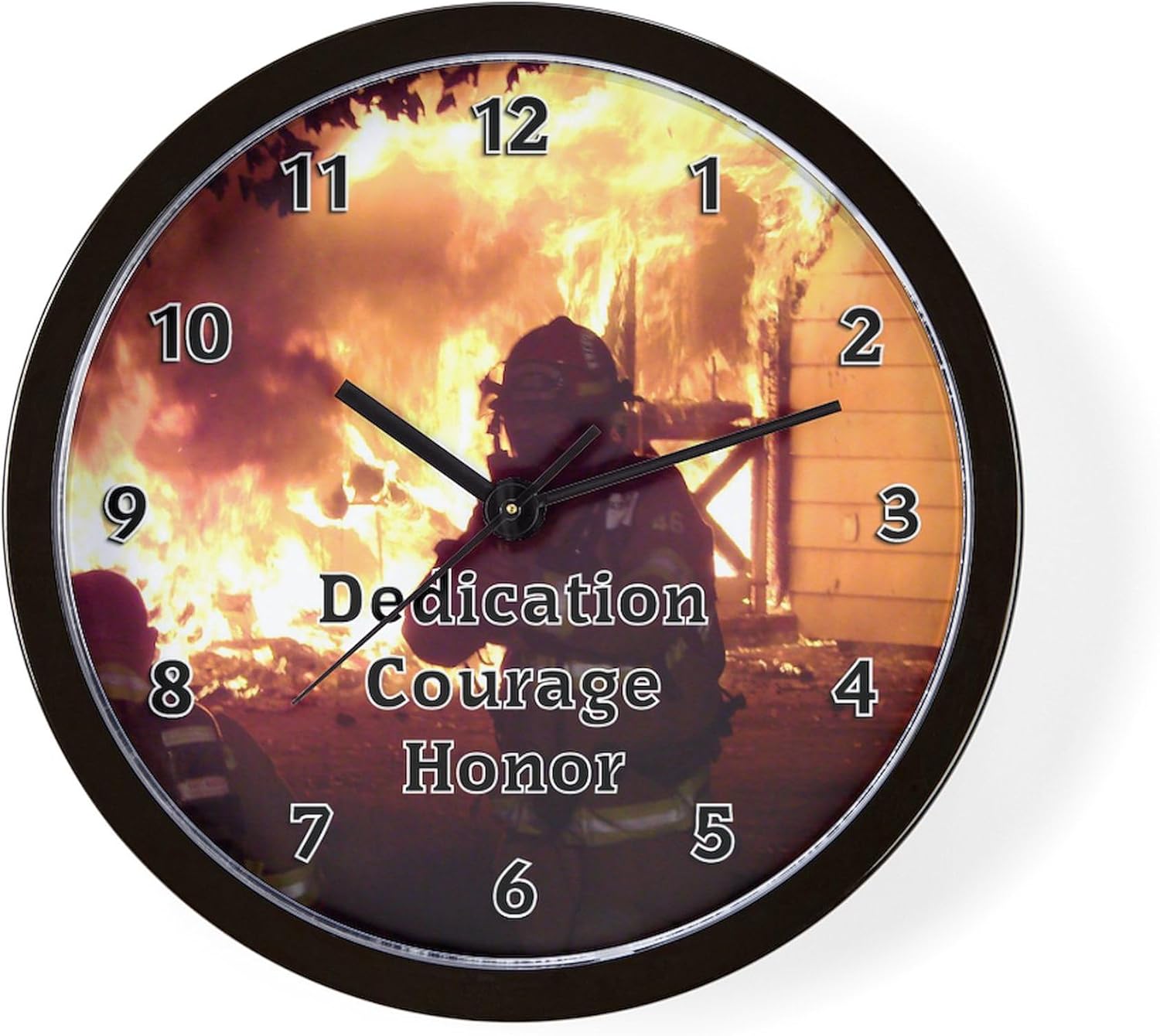 CafePress Firefighter T Shirts and Gift 10" Wall Clock for Livingroom, Kitchen, or Office