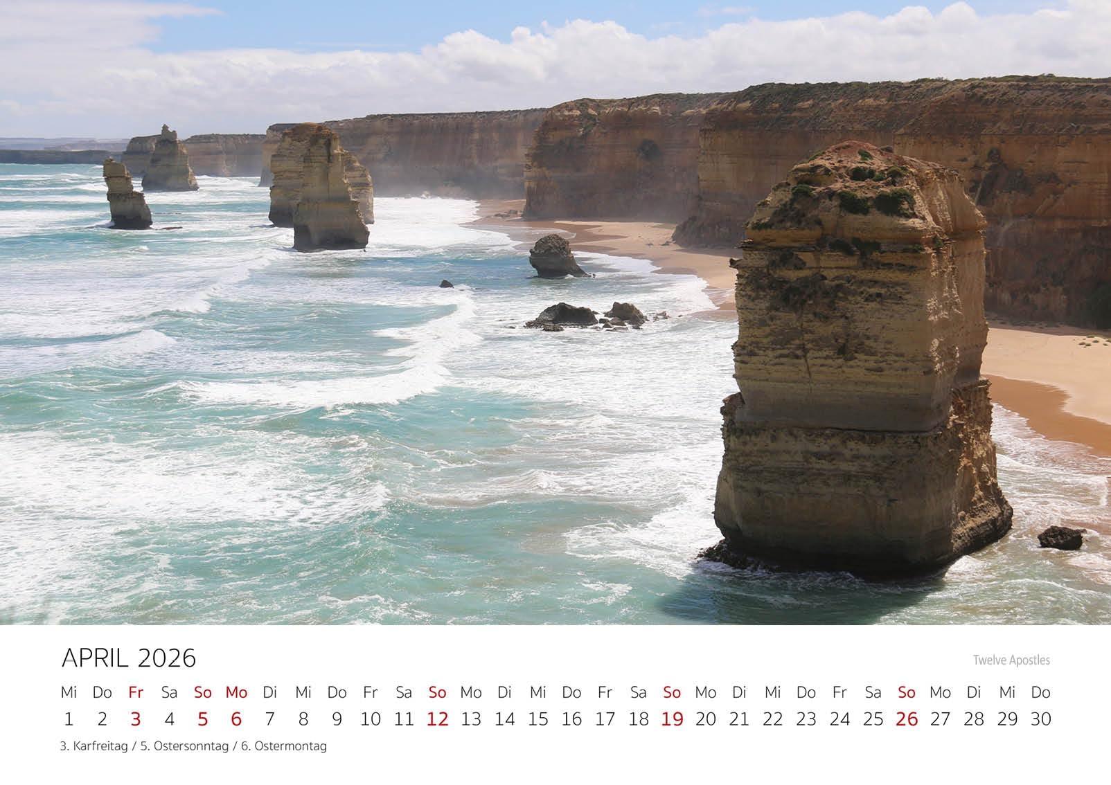 Edition Seidel Premium Kalender Faszinierendes Australien 2026 Format DIN A3 Wandkalender Pazifik Sydney Melbourne Tasmanien Nationalpark Uluru Ayers Rock