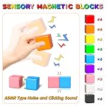 Blocs magnétiques, Blocs de construction magnétique, Tuiles d'aimant Jouets pour enfants STEM Jouets sensoriels Montessori pour 3+ Garçons de l'année & Filles, Jouets pour enfants Cadeau idéal pour les tout-petits avec autisme