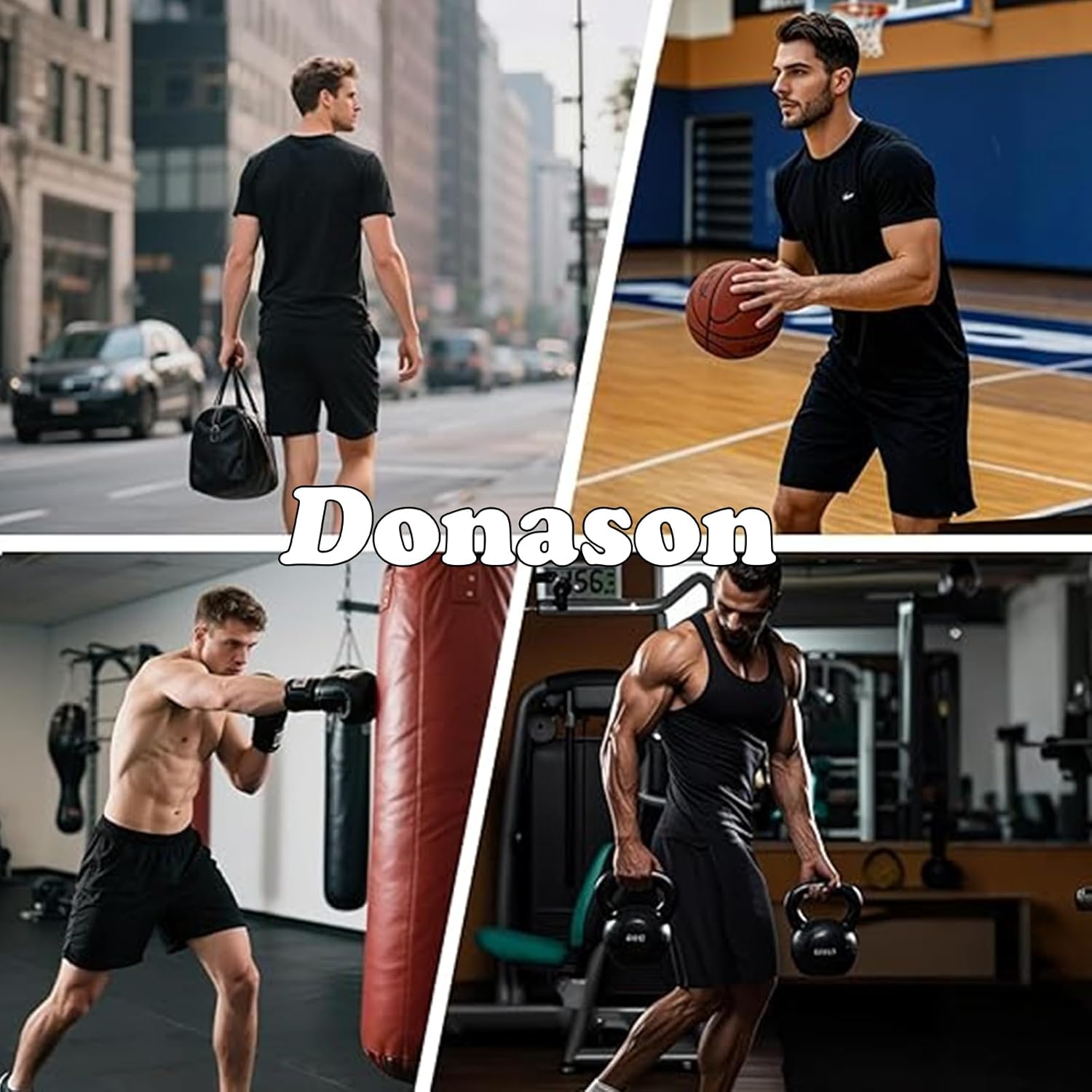 Sauna Shorts for Men Sweat Enhancing Workout Shorts 2 in 1 Quick-Dry Athletic Shorts for Fat Burning Gym Sauna - Image 7