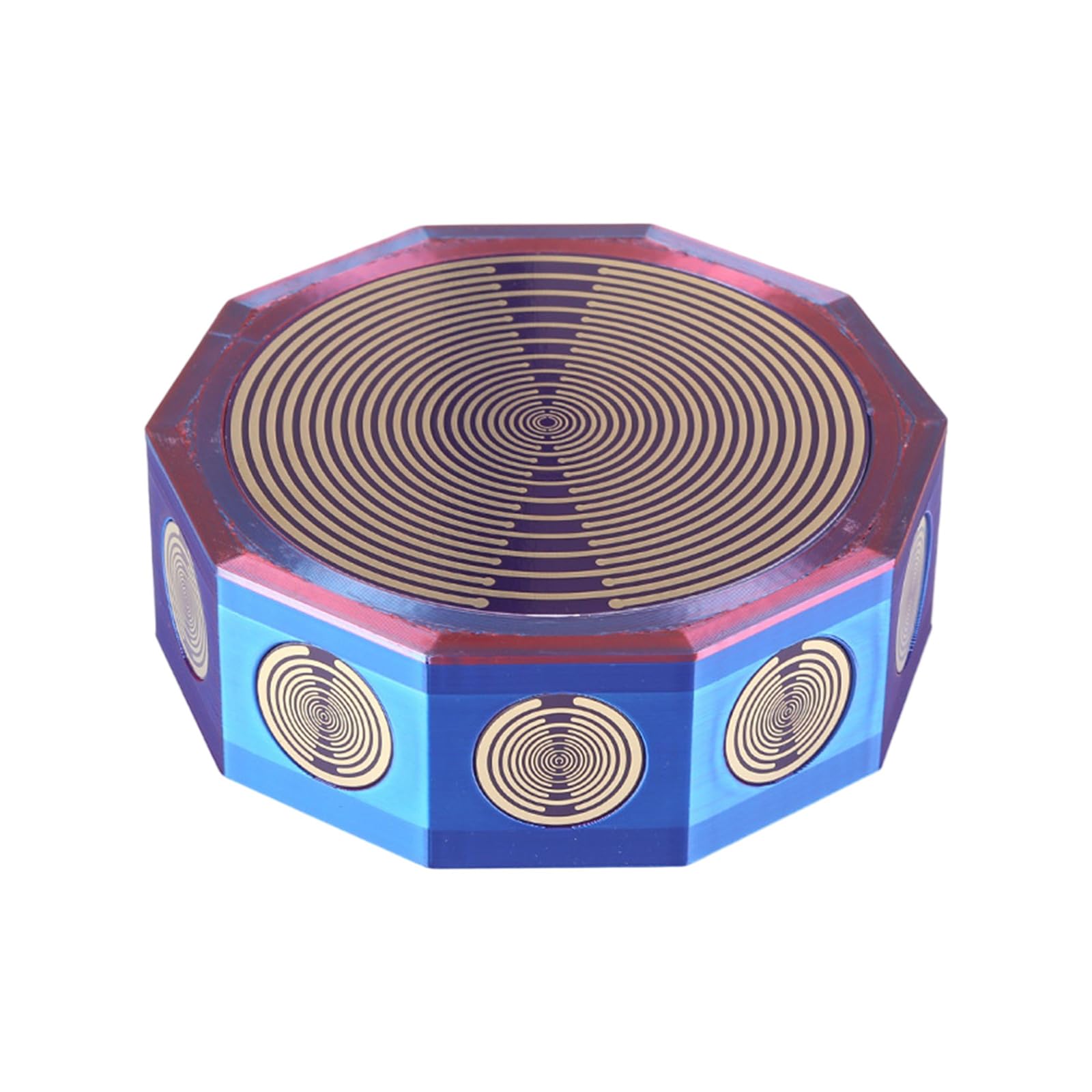Oscillatore elettromagnetico Decorativo Ciotola eliminazione MWO con 1 Disco Principale e Molti Piccoli Dischi Rivestiti in Oro Oscillatore elettromagnetico