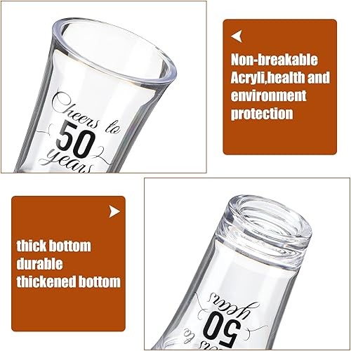 Miniatura 5 de Sliner Paquete de 48 vasos de chupito de cumpleaños a granel irrompibles de 1.4 onzas, saludos a 304050607080 años, base gruesa, mini vaso de