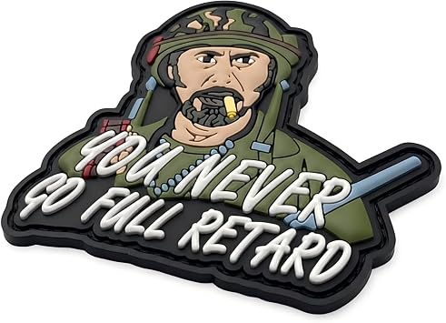 BVB Funny PVC Patch, Tactical Morale Patches Hook and Loop, 3D Rubber Military Patches for Backpacks, Tactical Jacket, Vests, Hats & Gear - Humorous Movie Theme Backpack Patch Never Full