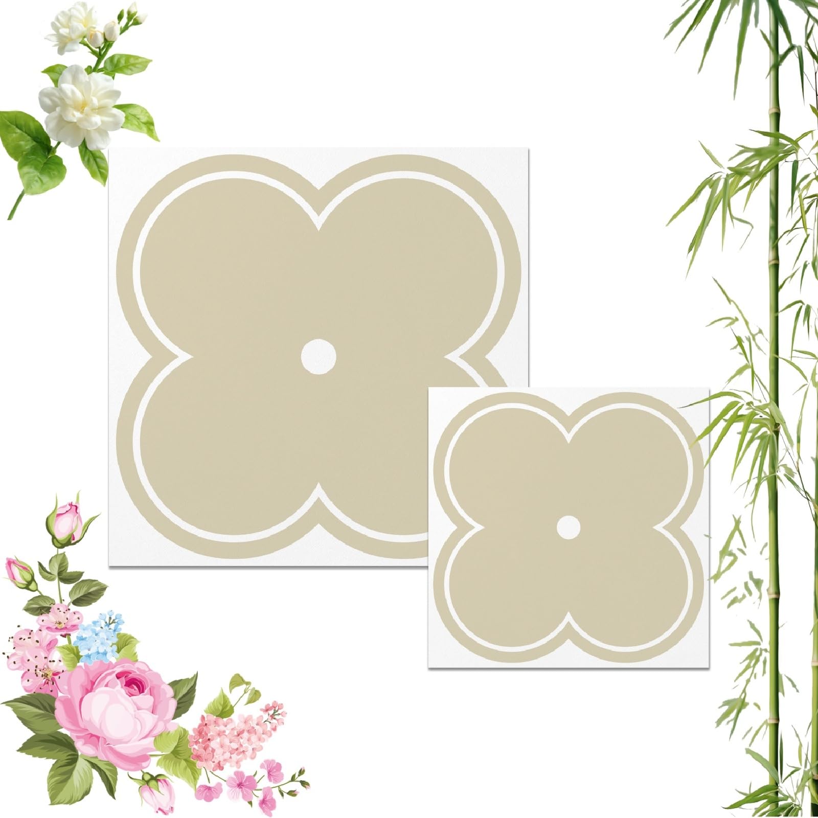 Self-Adhesive Wood Pattern Floor Tiles, 20pcs-30x30cm Vintage Floral Self Adhesive Vinyl Tile, Waterproof Removable Wall Floor Decal for Bathroom Kitchen Bedroom (10pcs-20x20cm,PTS100)
