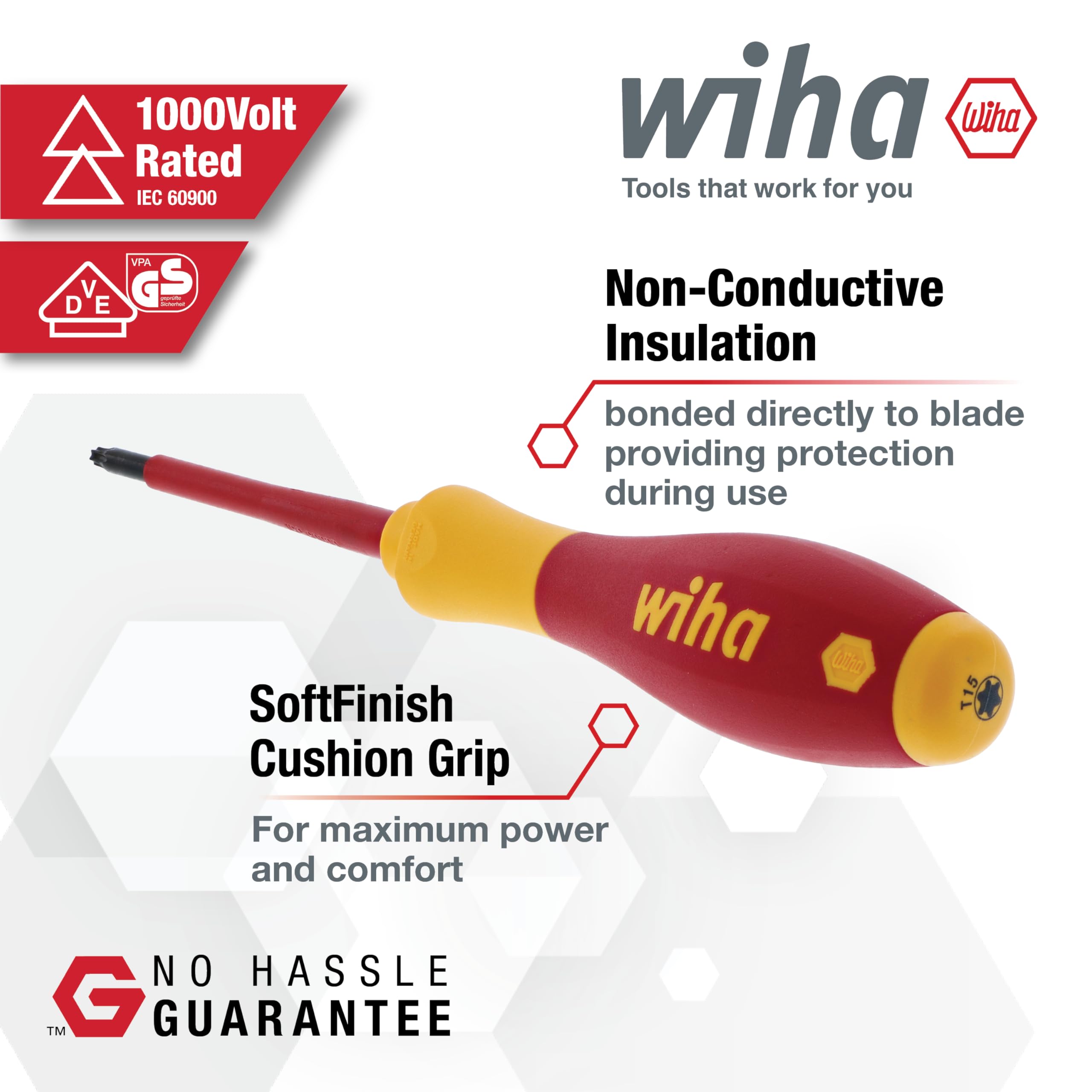 Wiha 32590 Zestaw wkrętaków Torx z uchwytem SoftFinish, 1000 V, 6 sztuk